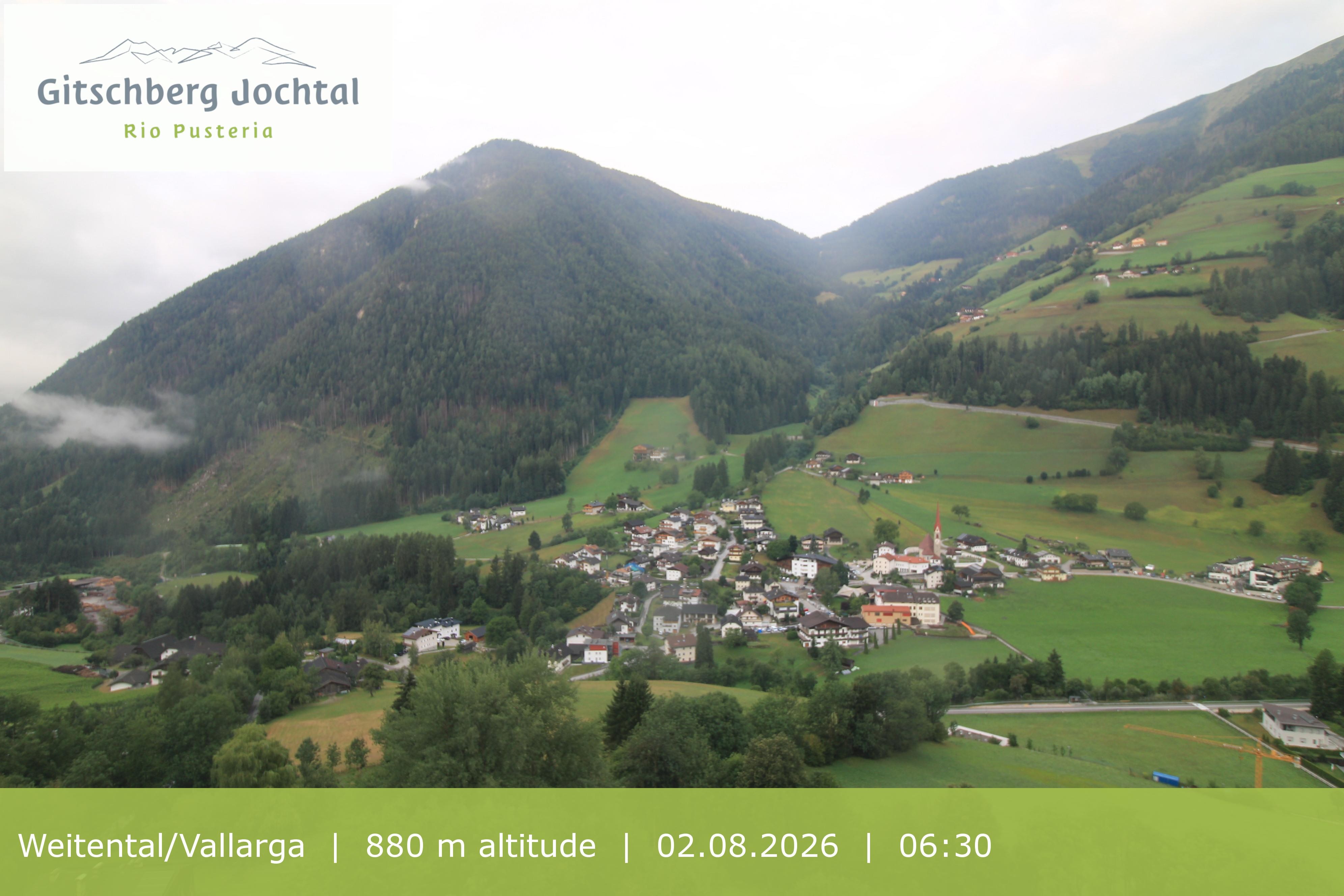 Archiv Foto Webcam Blick auf Weitental vom Gitschberg