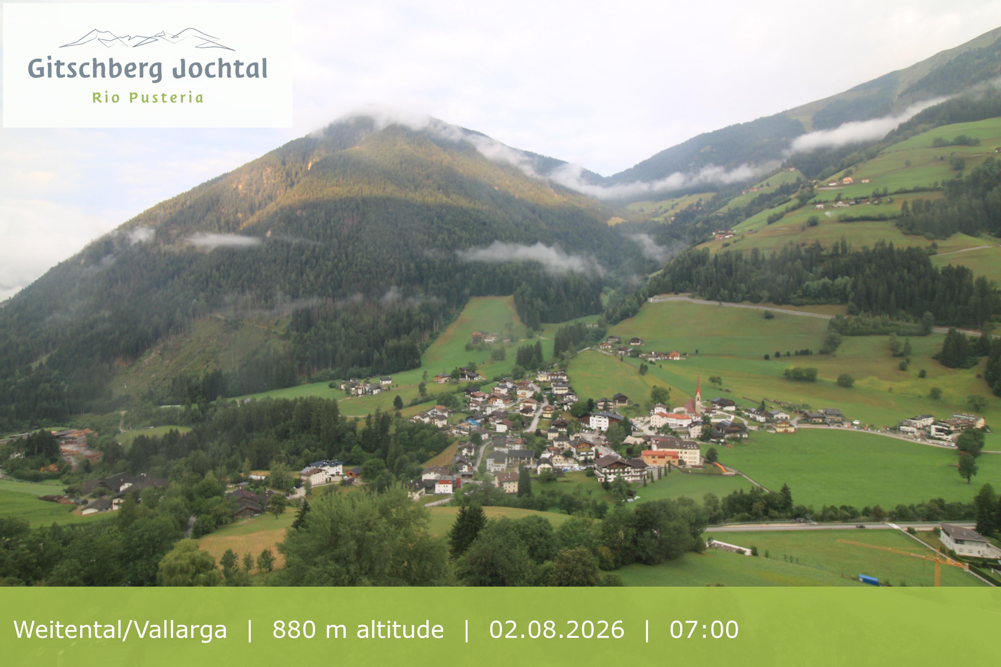 Archiv Foto Webcam Blick auf Weitental vom Gitschberg