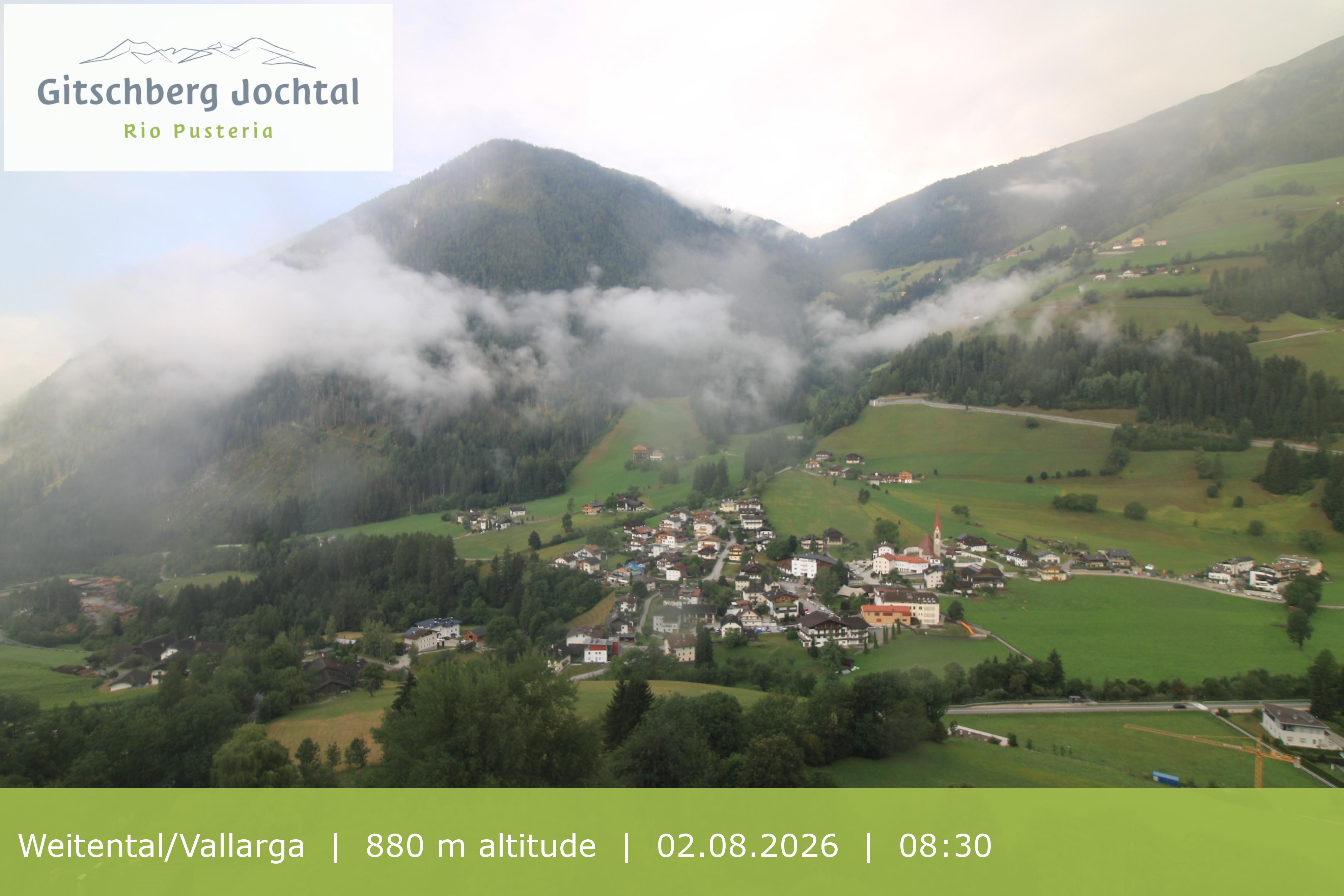 Archiv Foto Webcam Blick auf Weitental vom Gitschberg