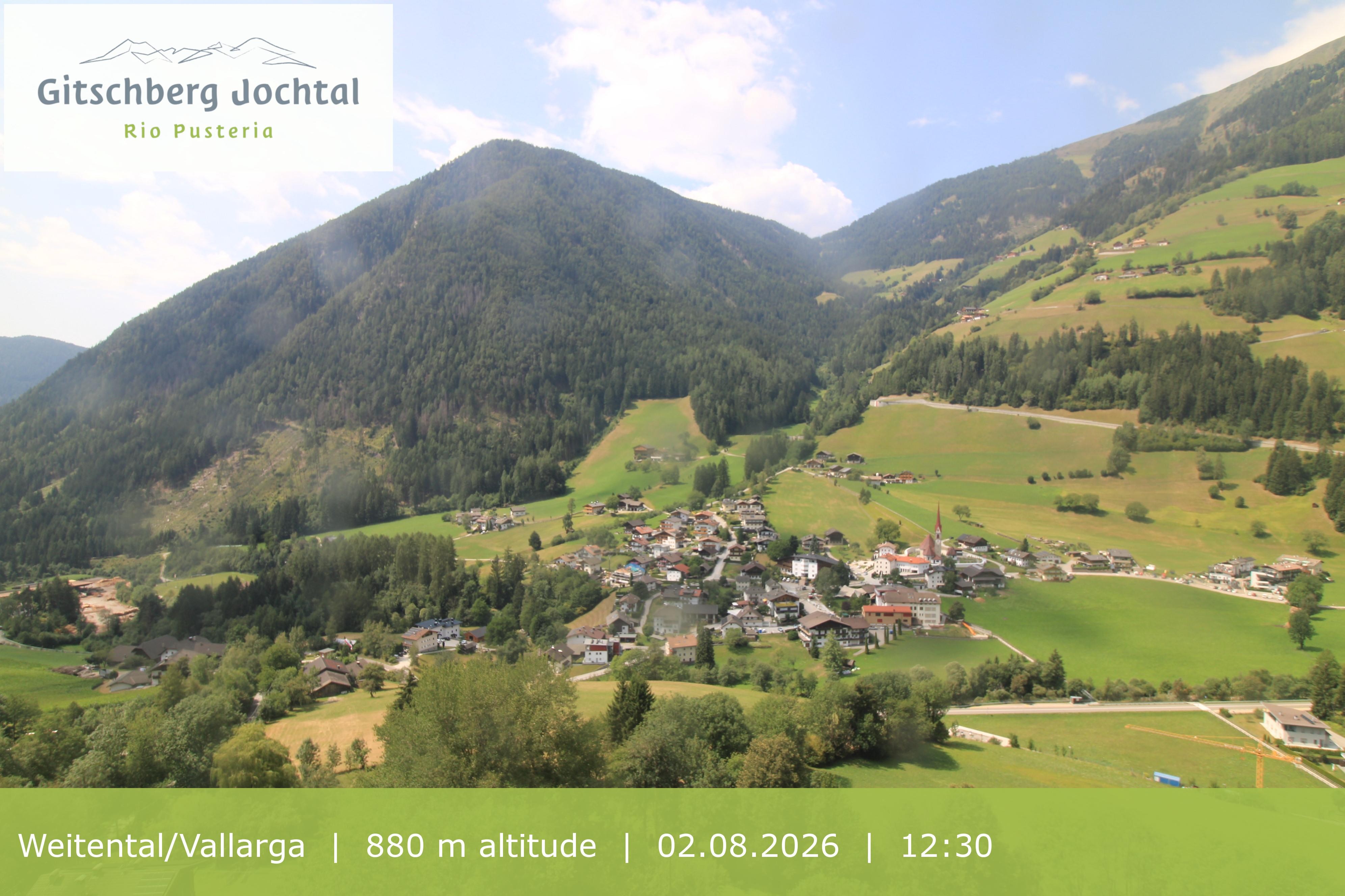 Archiv Foto Webcam Blick auf Weitental vom Gitschberg