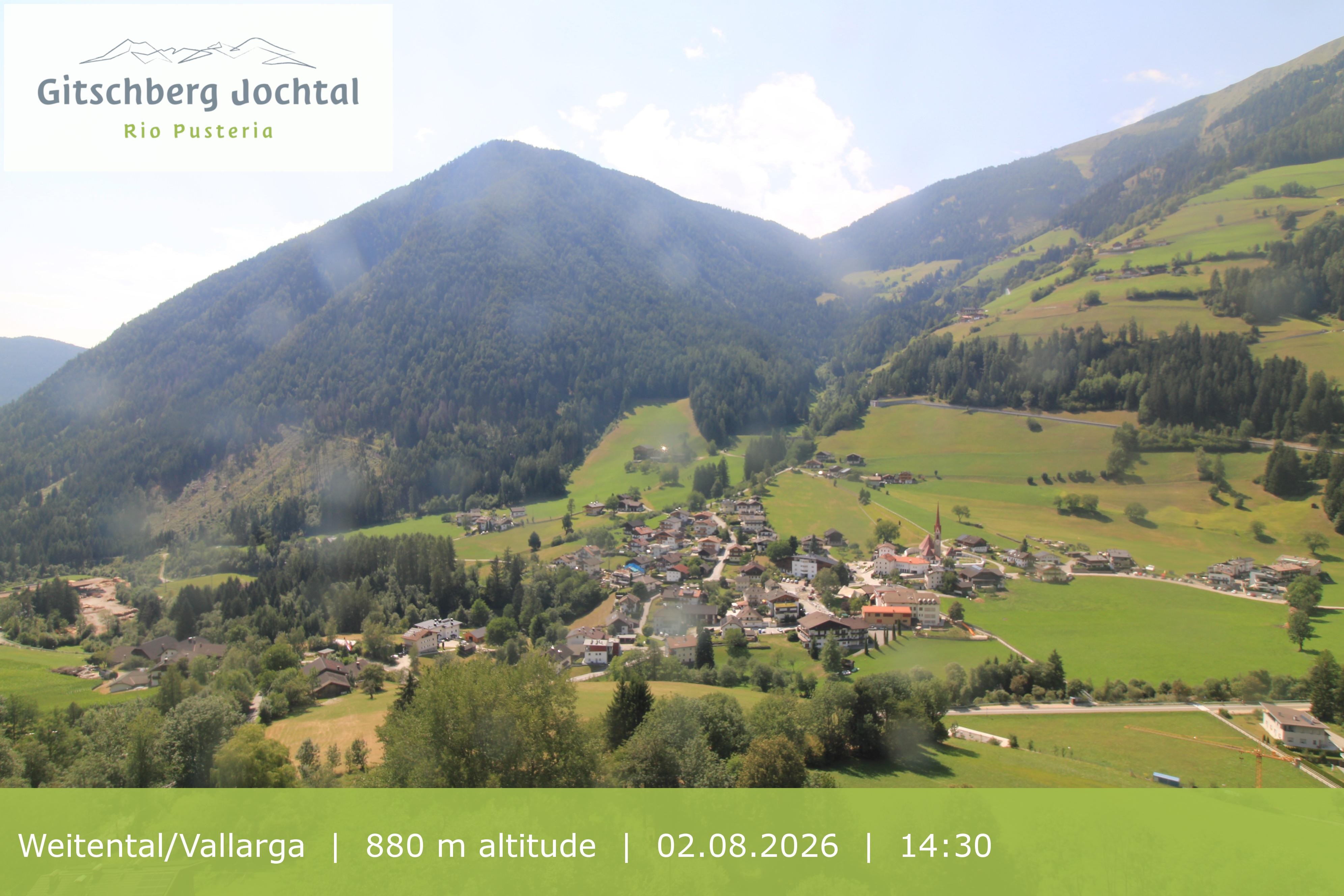Archiv Foto Webcam Blick auf Weitental vom Gitschberg
