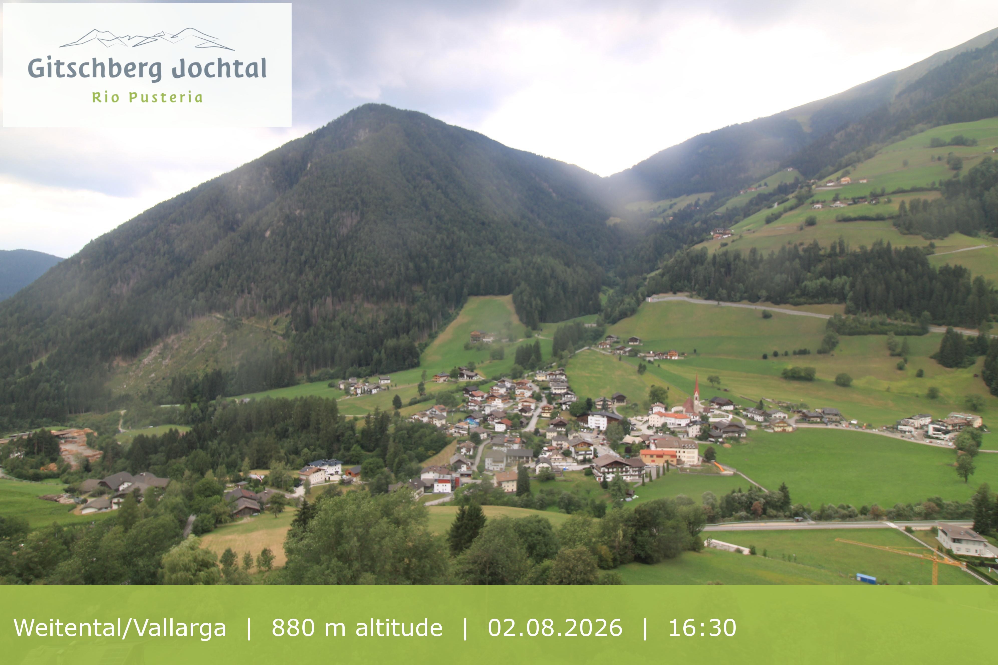 Archiv Foto Webcam Blick auf Weitental vom Gitschberg