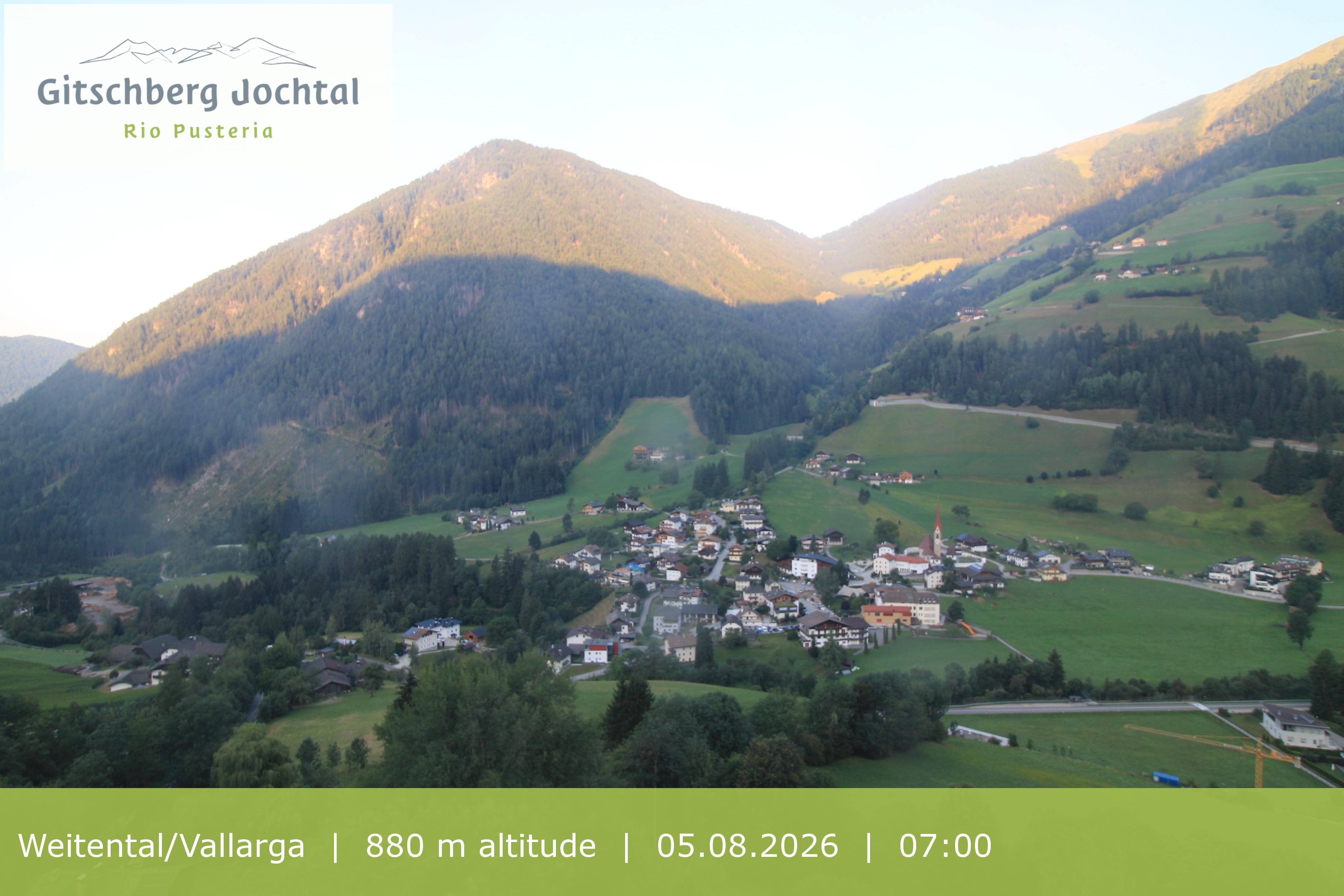 Archiv Foto Webcam Blick auf Weitental vom Gitschberg