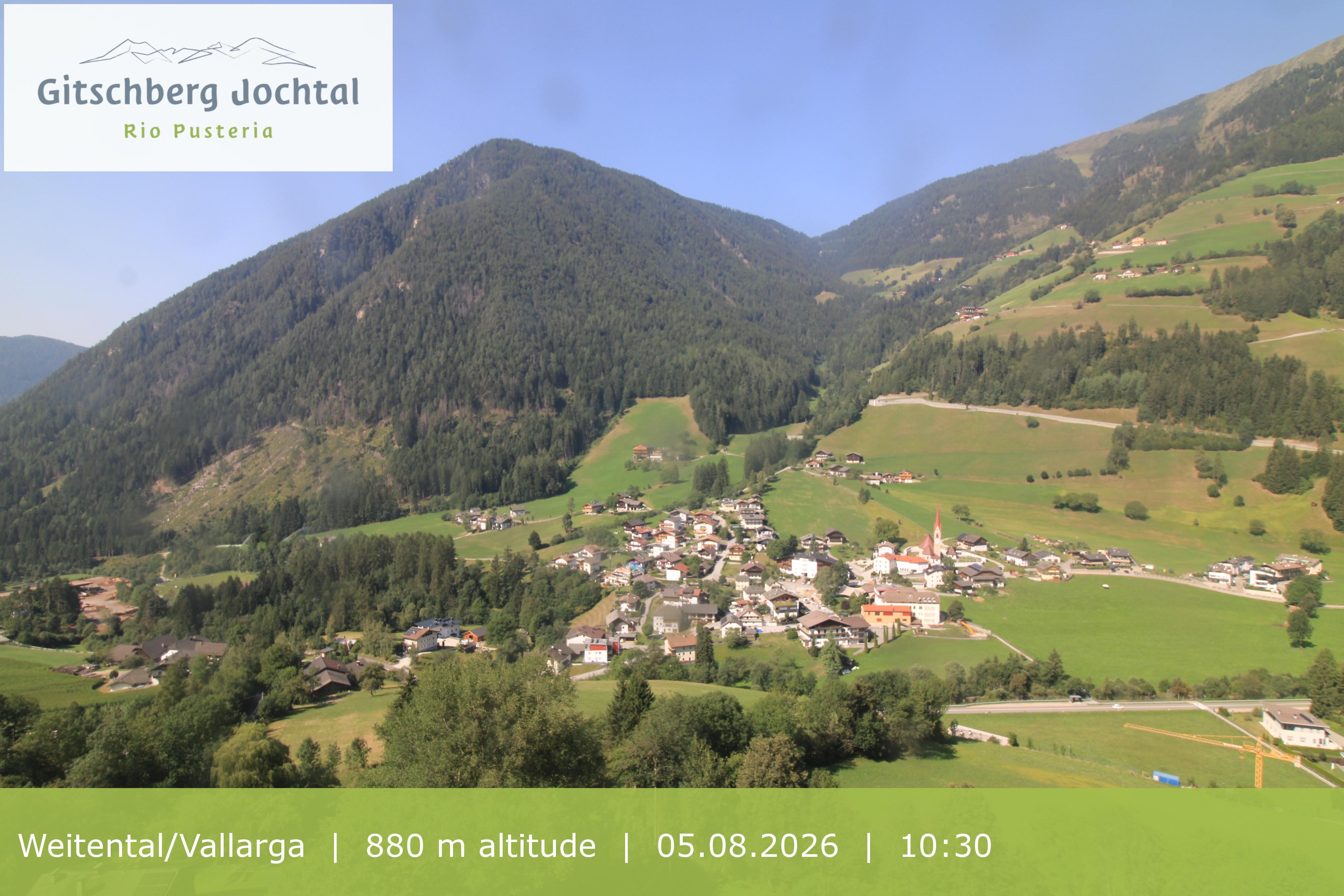 Archiv Foto Webcam Blick auf Weitental vom Gitschberg
