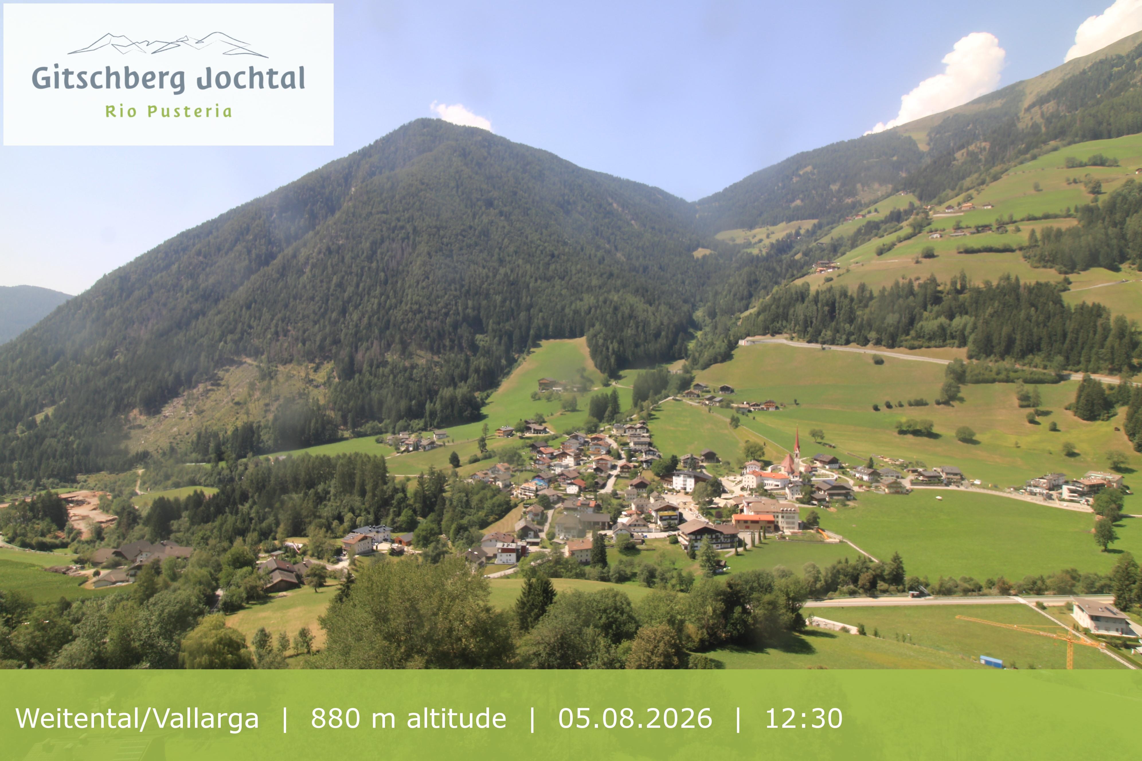 Archiv Foto Webcam Blick auf Weitental vom Gitschberg