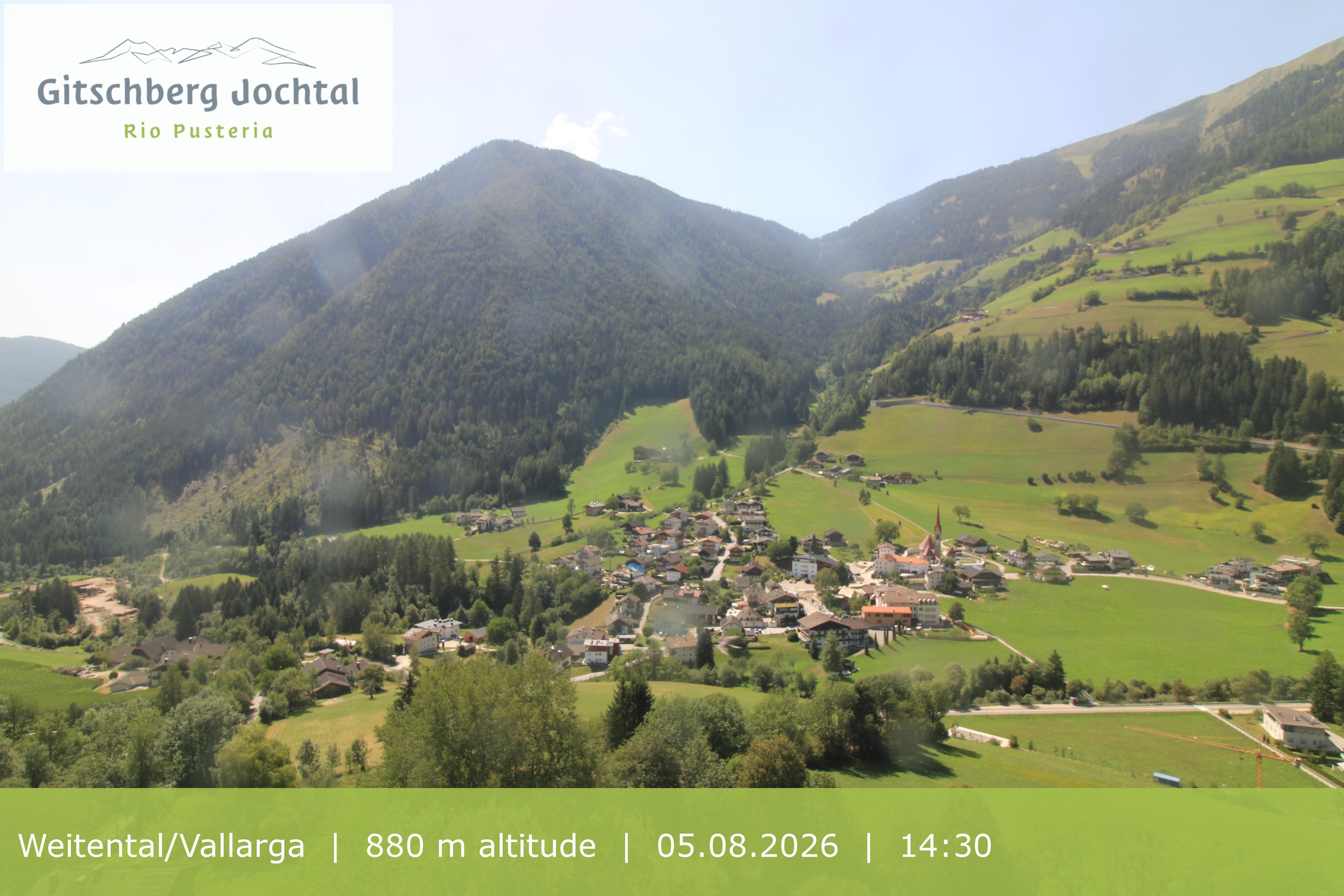 Archiv Foto Webcam Blick auf Weitental vom Gitschberg