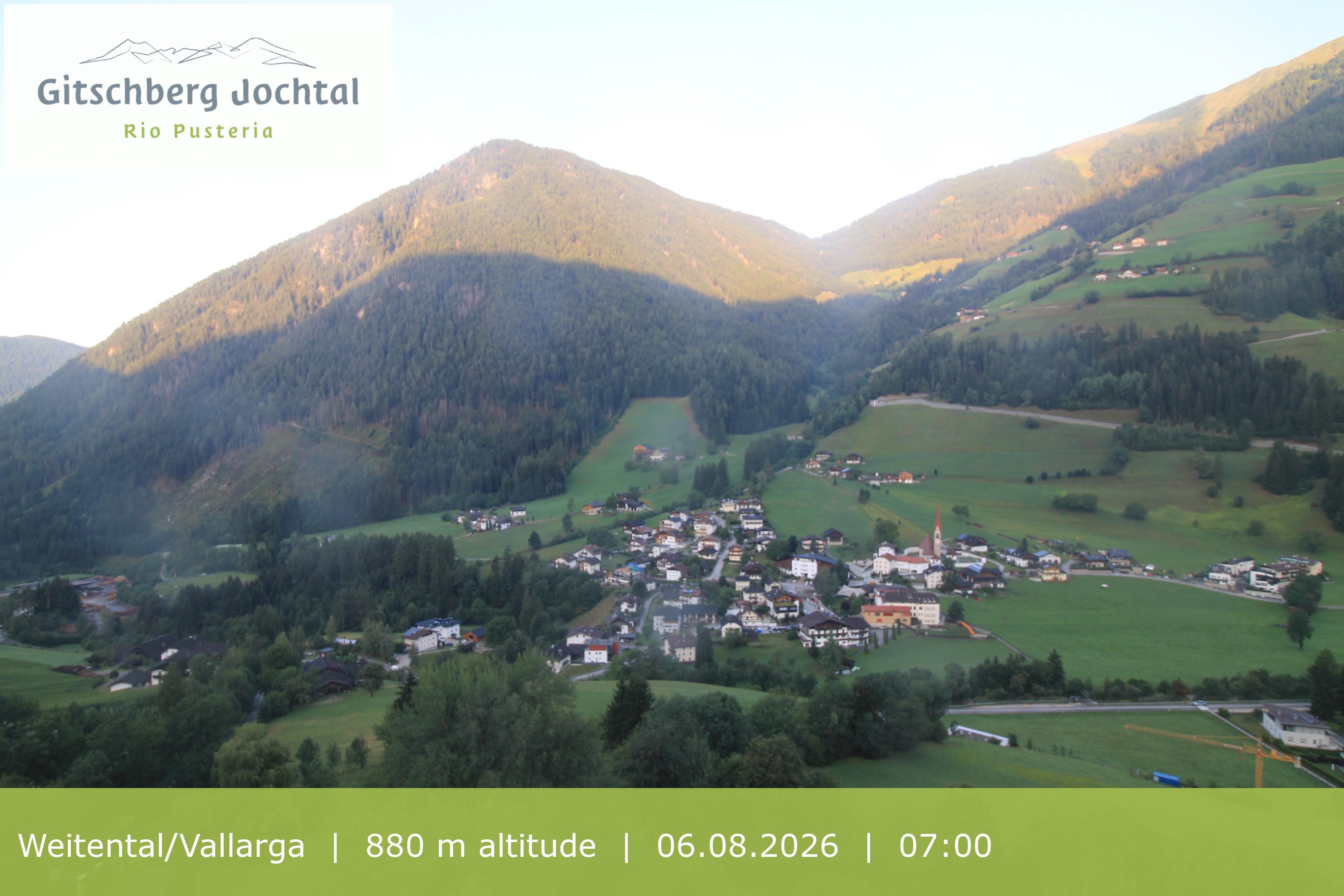 Archiv Foto Webcam Blick auf Weitental vom Gitschberg