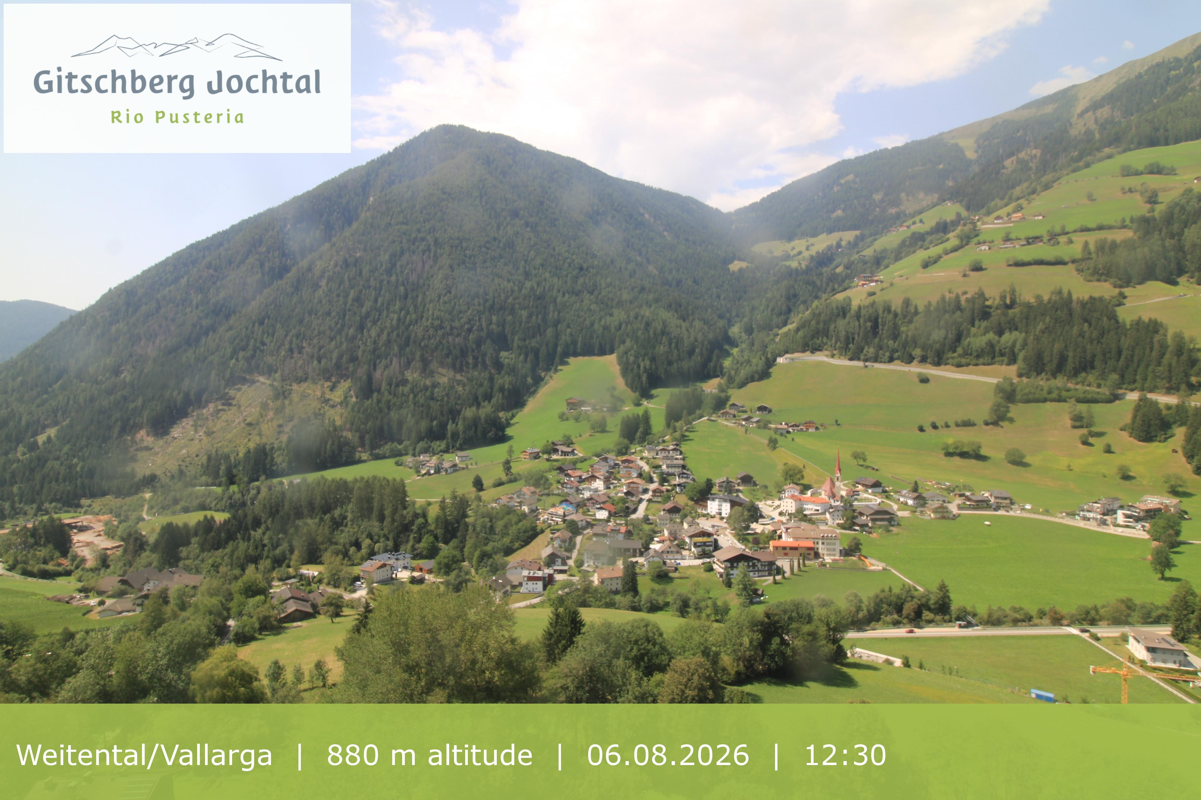 Archiv Foto Webcam Blick auf Weitental vom Gitschberg