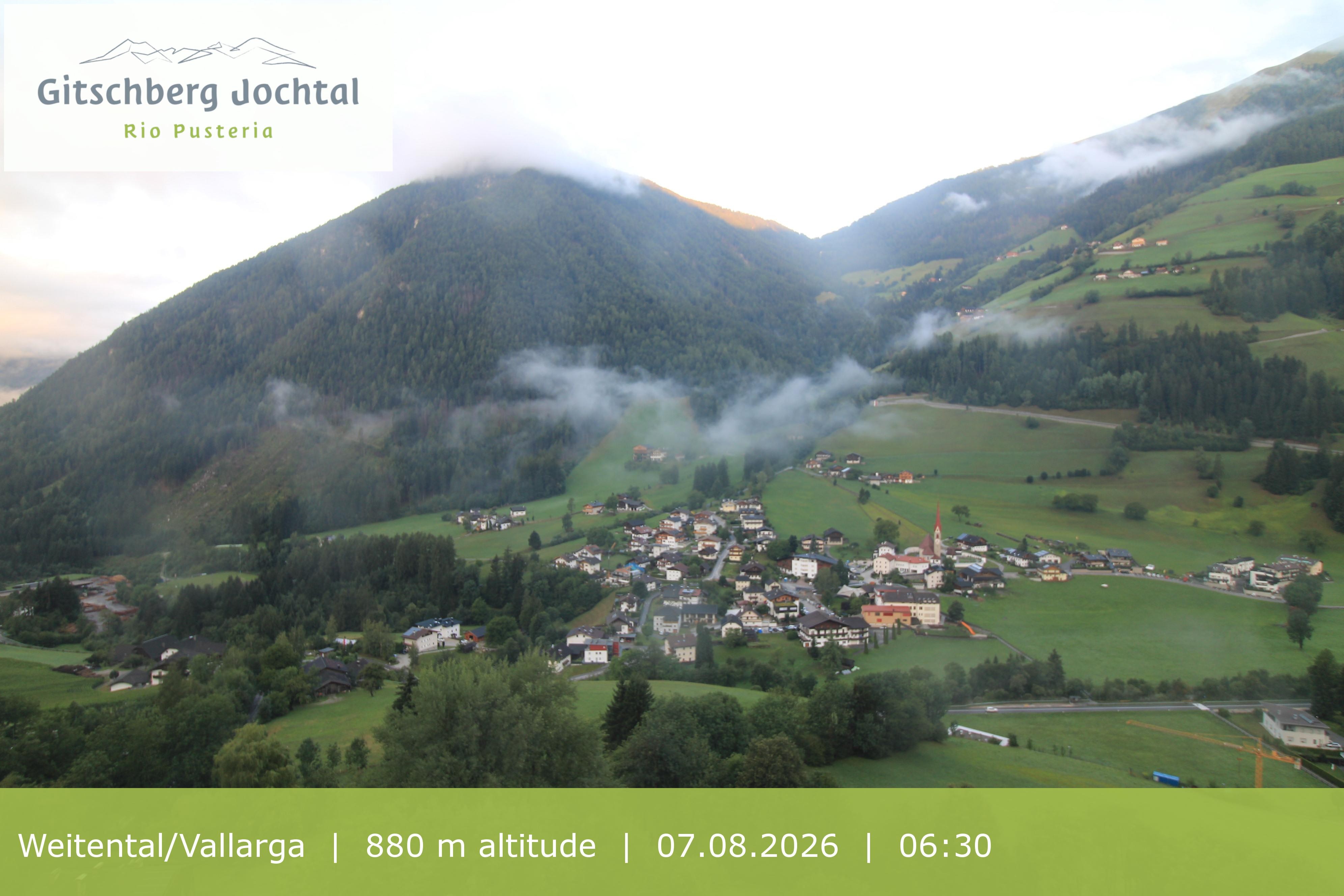 Archiv Foto Webcam Blick auf Weitental vom Gitschberg