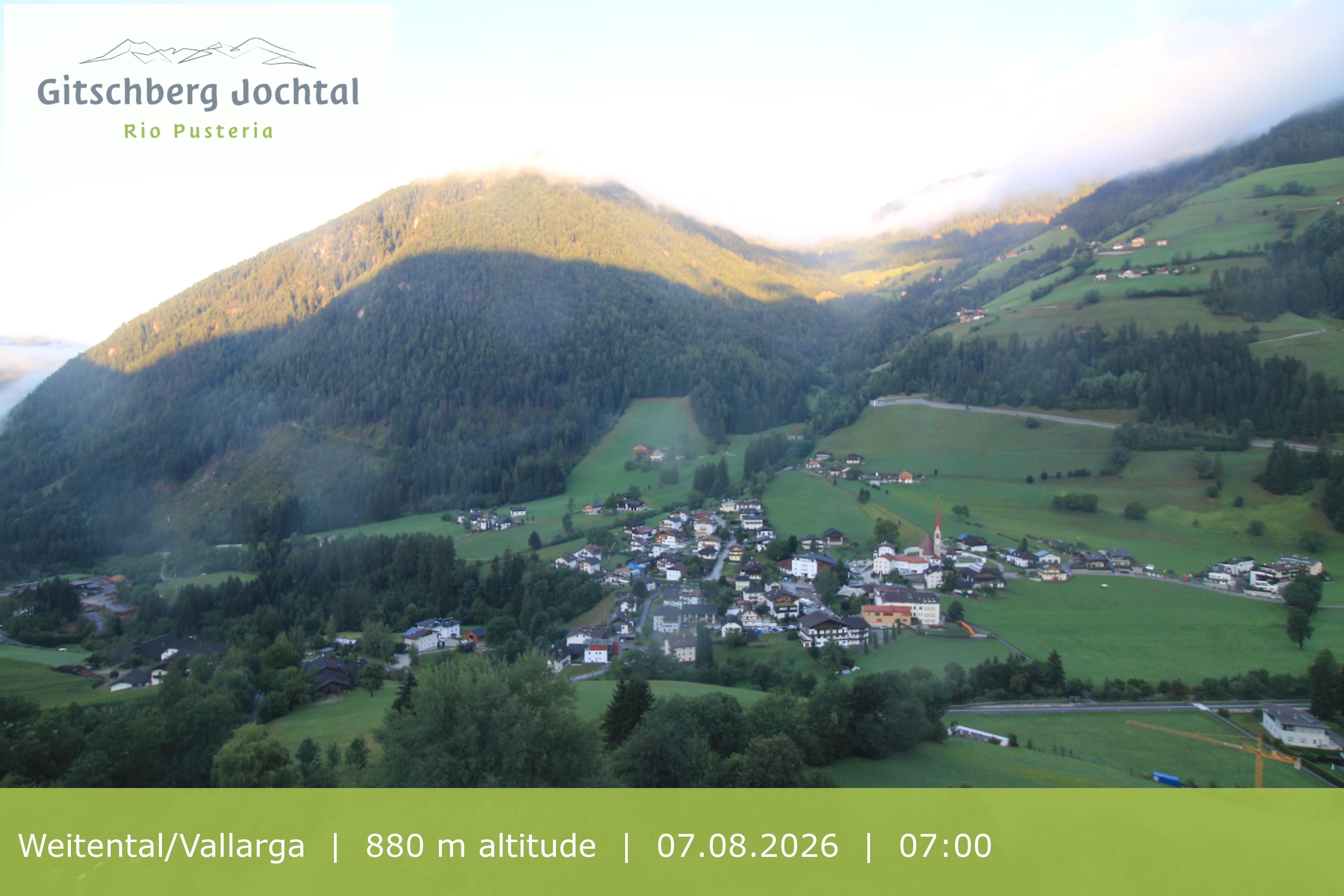 Archiv Foto Webcam Blick auf Weitental vom Gitschberg