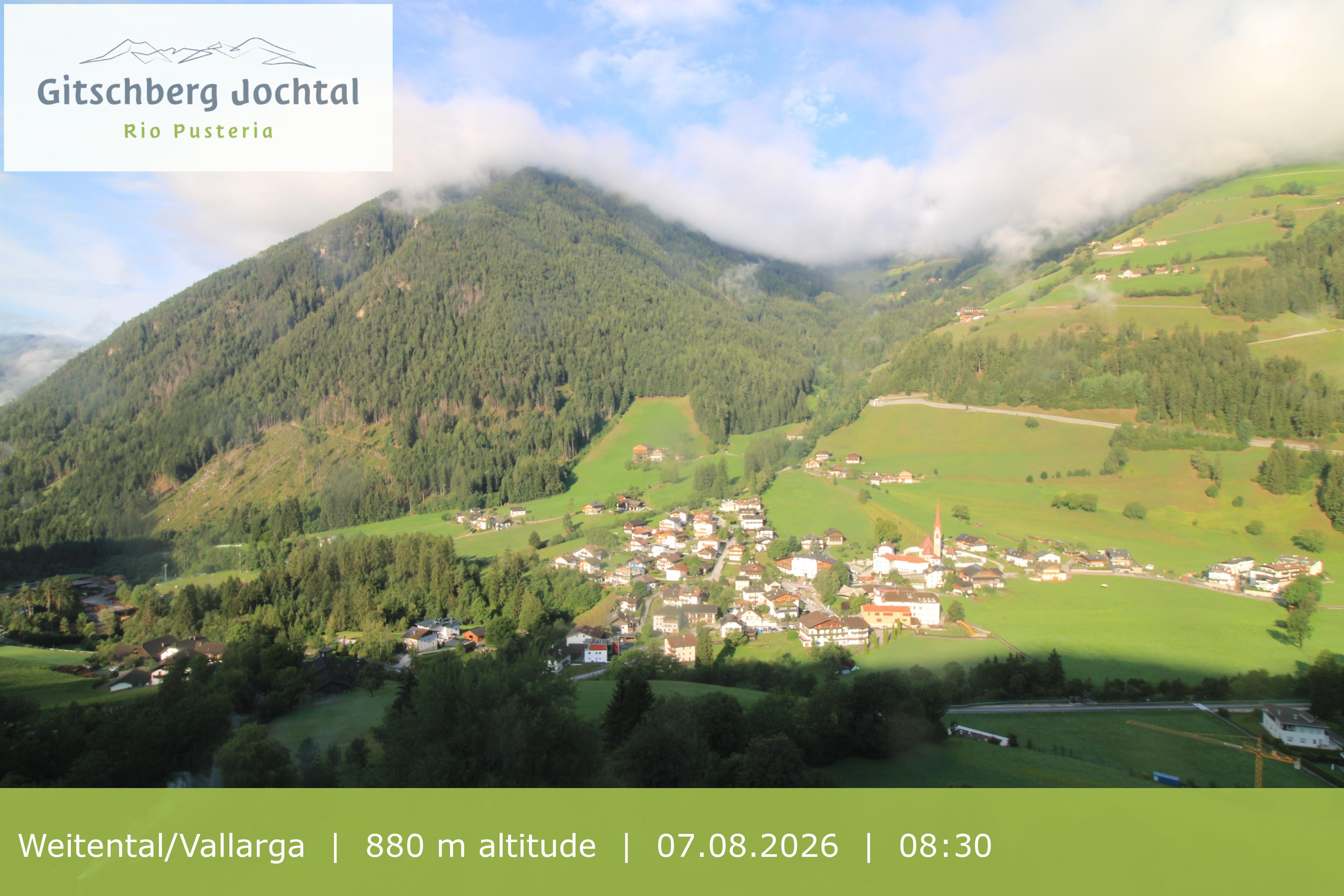 Archiv Foto Webcam Blick auf Weitental vom Gitschberg