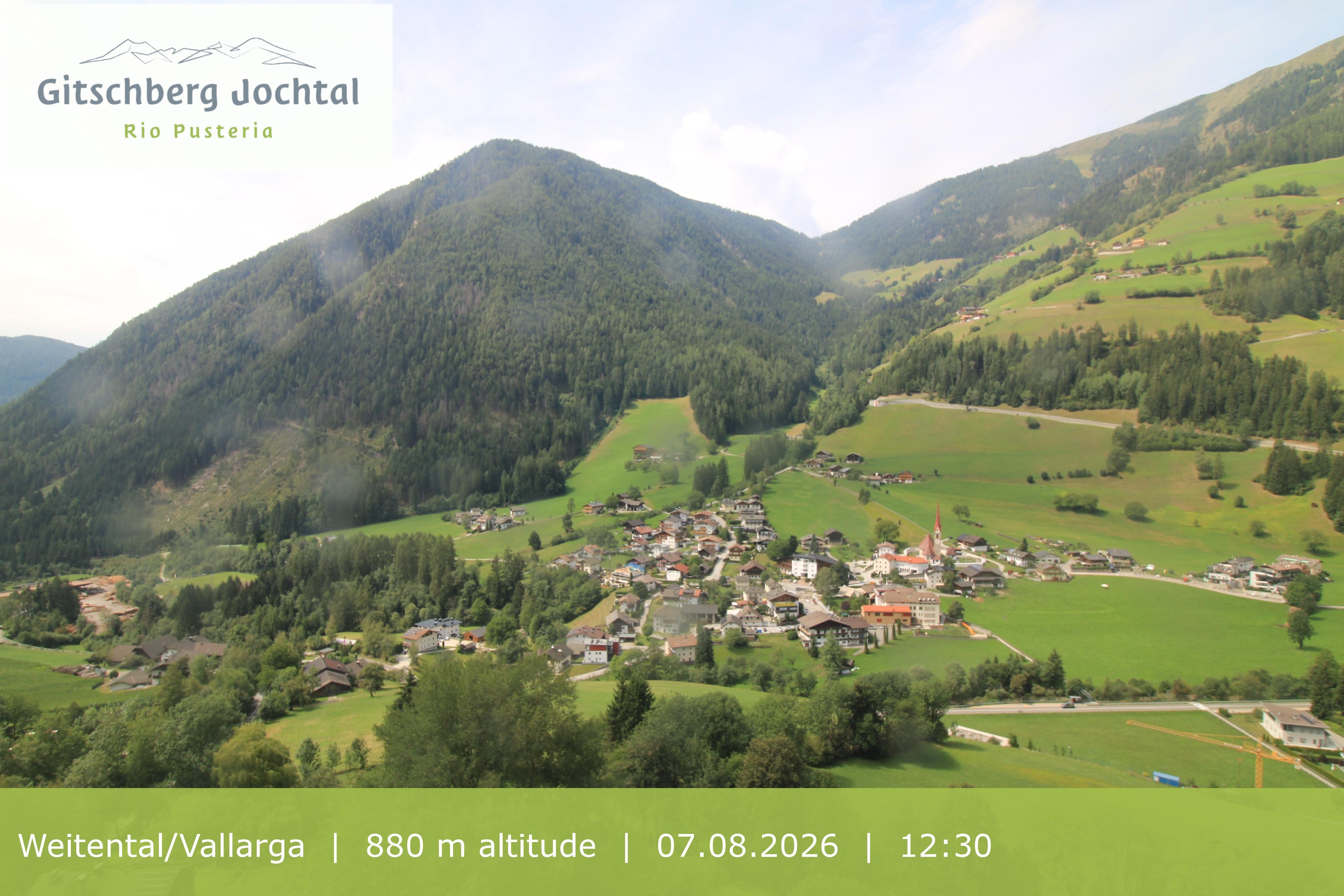 Archiv Foto Webcam Blick auf Weitental vom Gitschberg