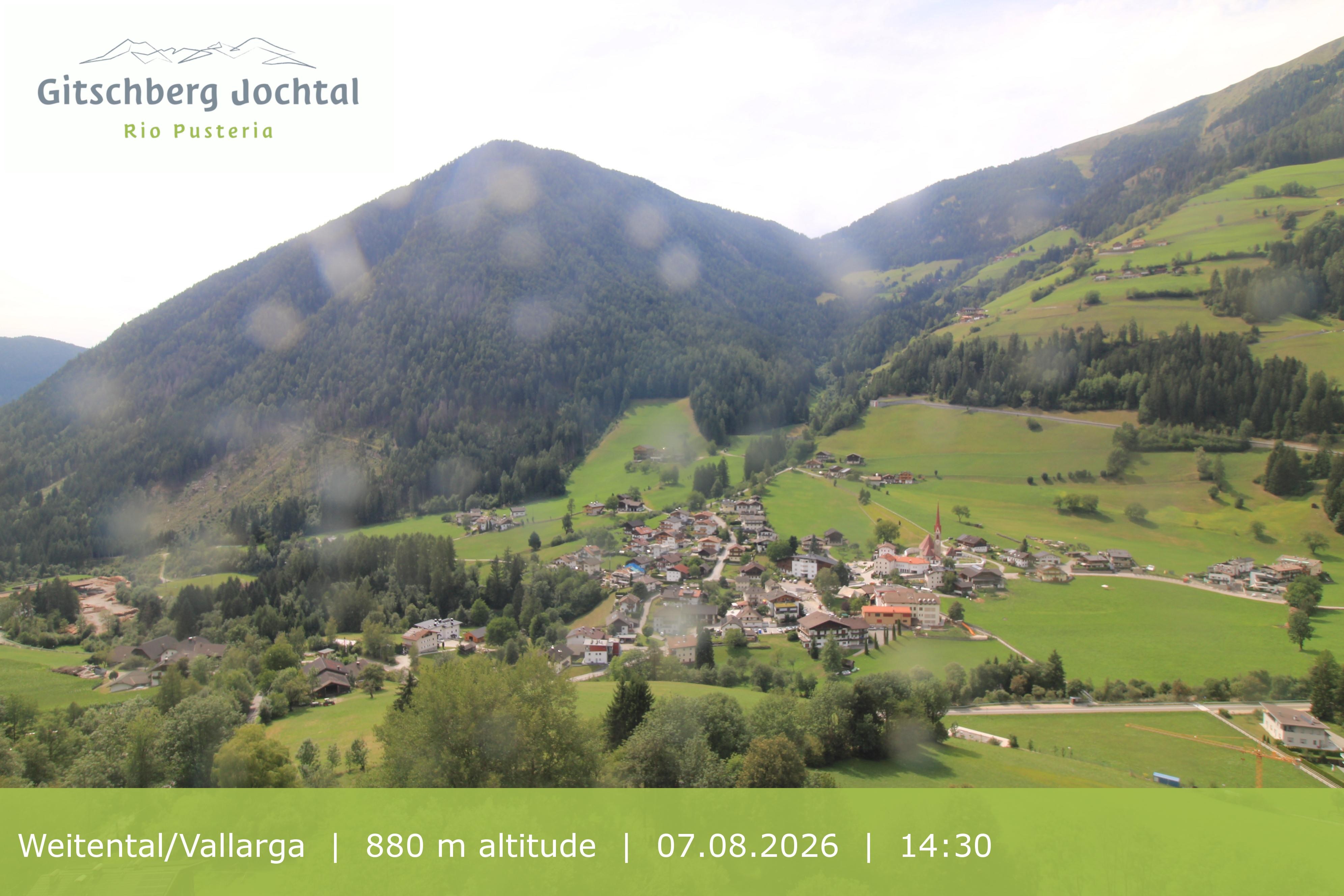 Archiv Foto Webcam Blick auf Weitental vom Gitschberg