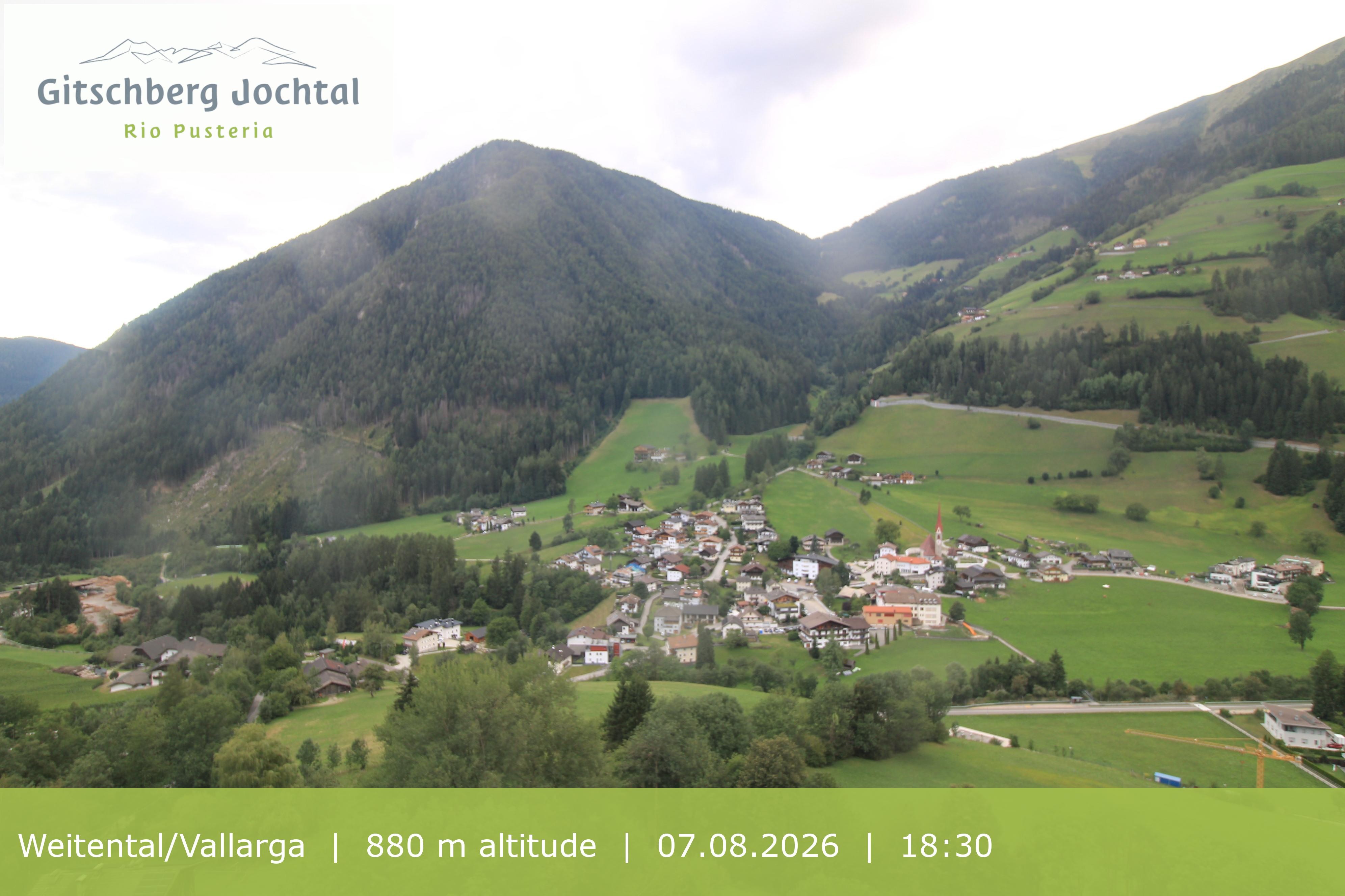 Archiv Foto Webcam Blick auf Weitental vom Gitschberg