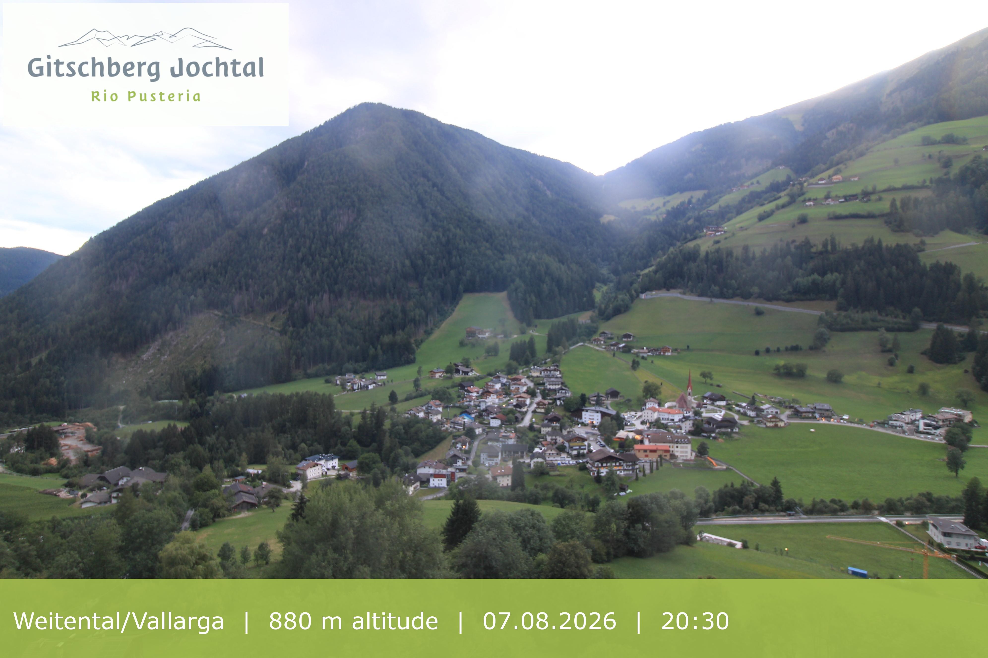 Archiv Foto Webcam Blick auf Weitental vom Gitschberg