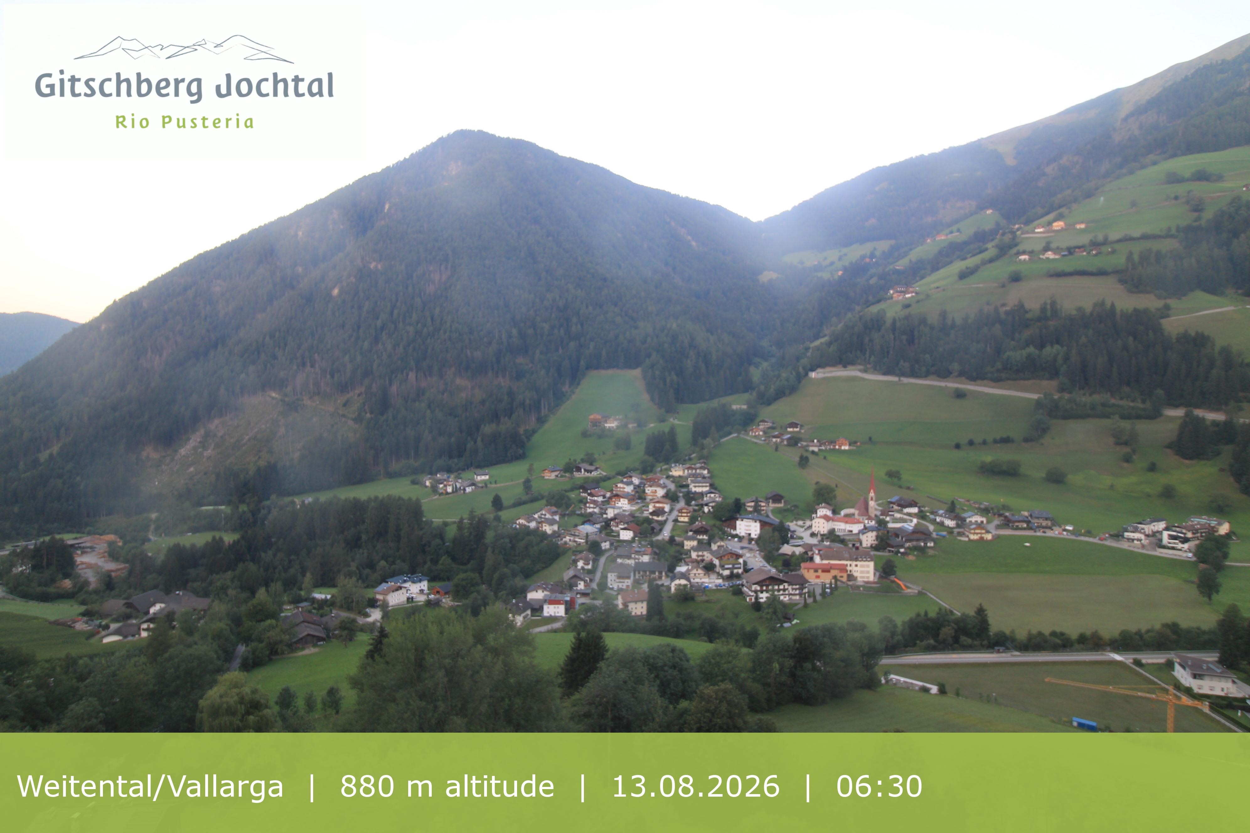 Archiv Foto Webcam Blick auf Weitental vom Gitschberg