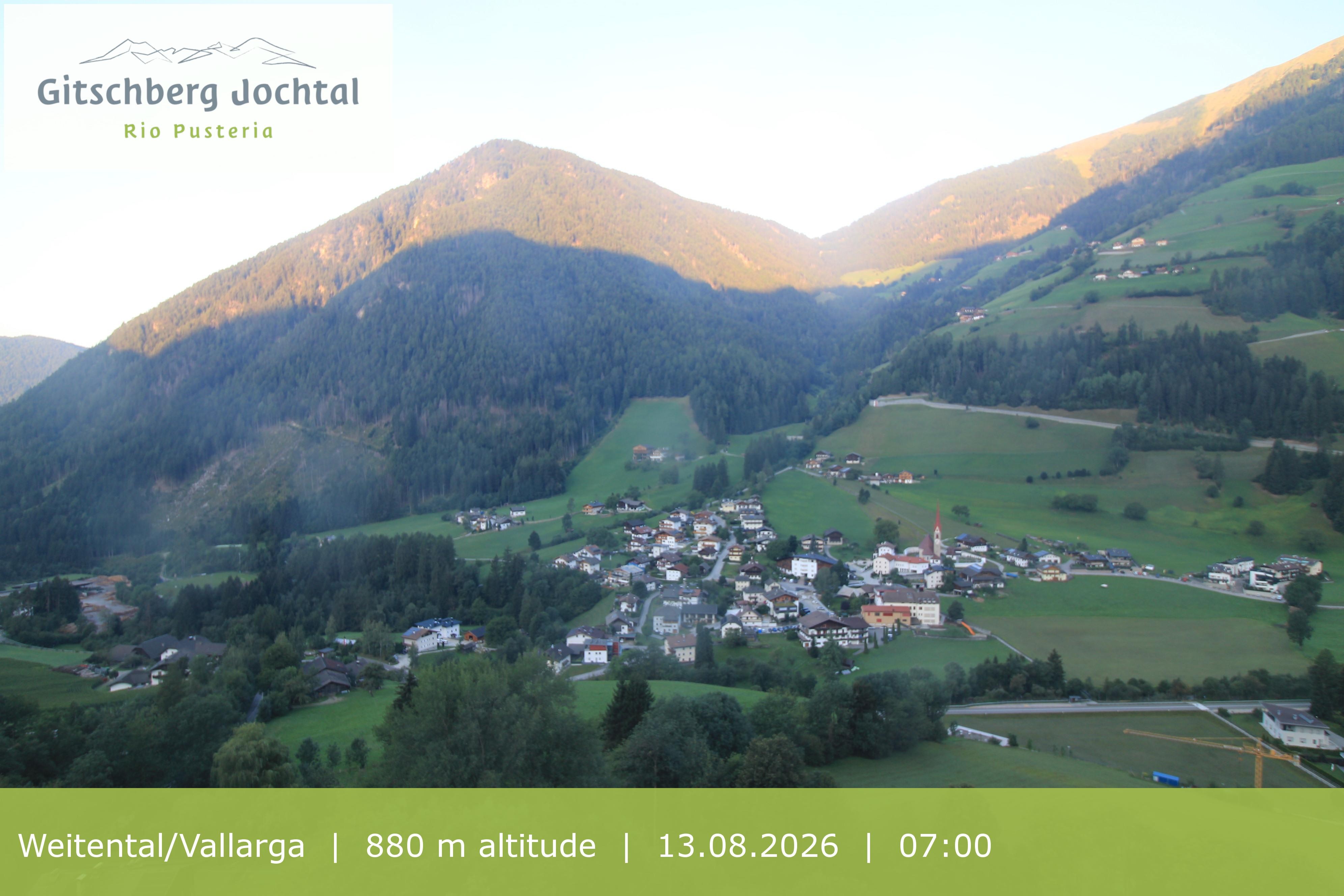 Archiv Foto Webcam Blick auf Weitental vom Gitschberg