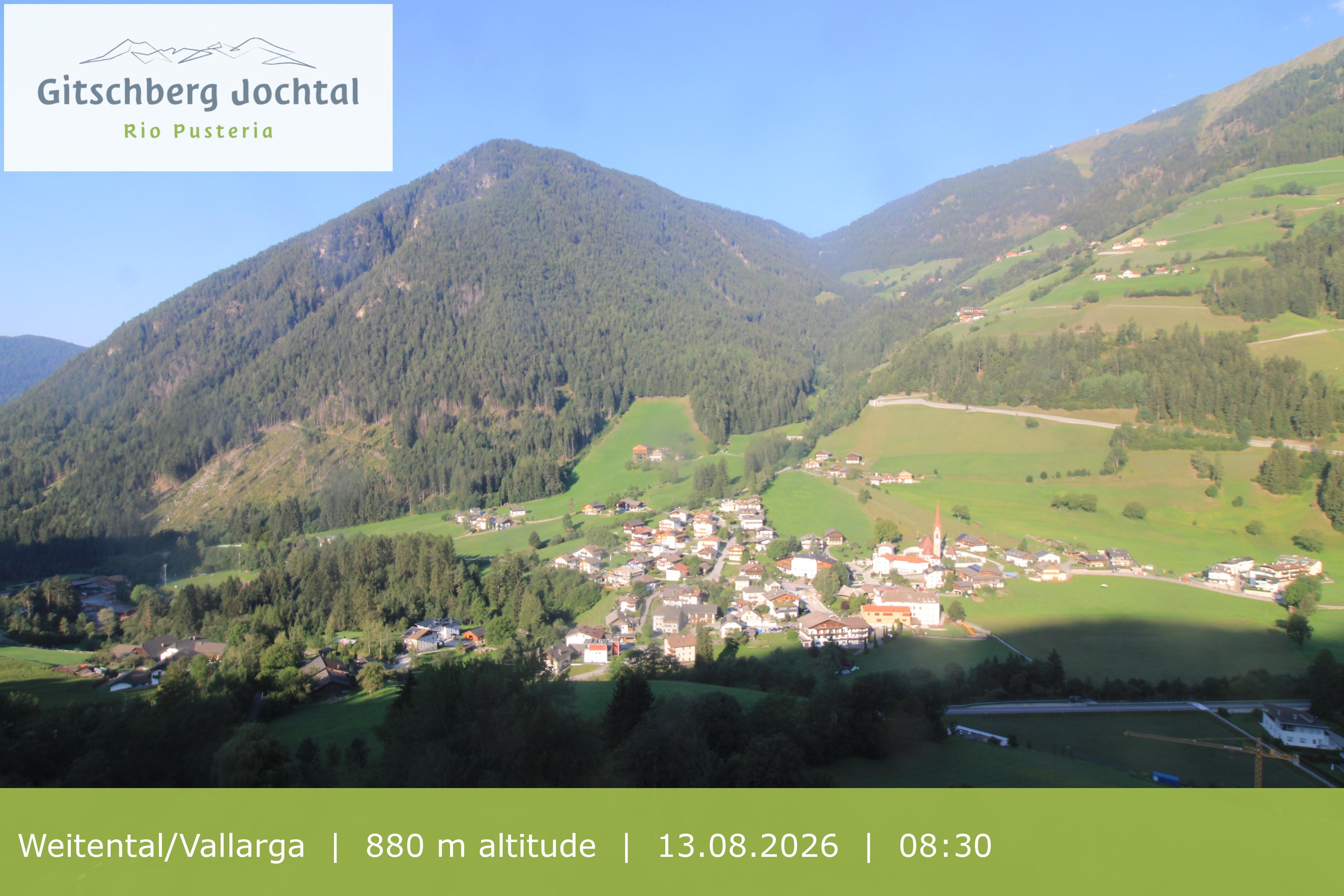 Archiv Foto Webcam Blick auf Weitental vom Gitschberg