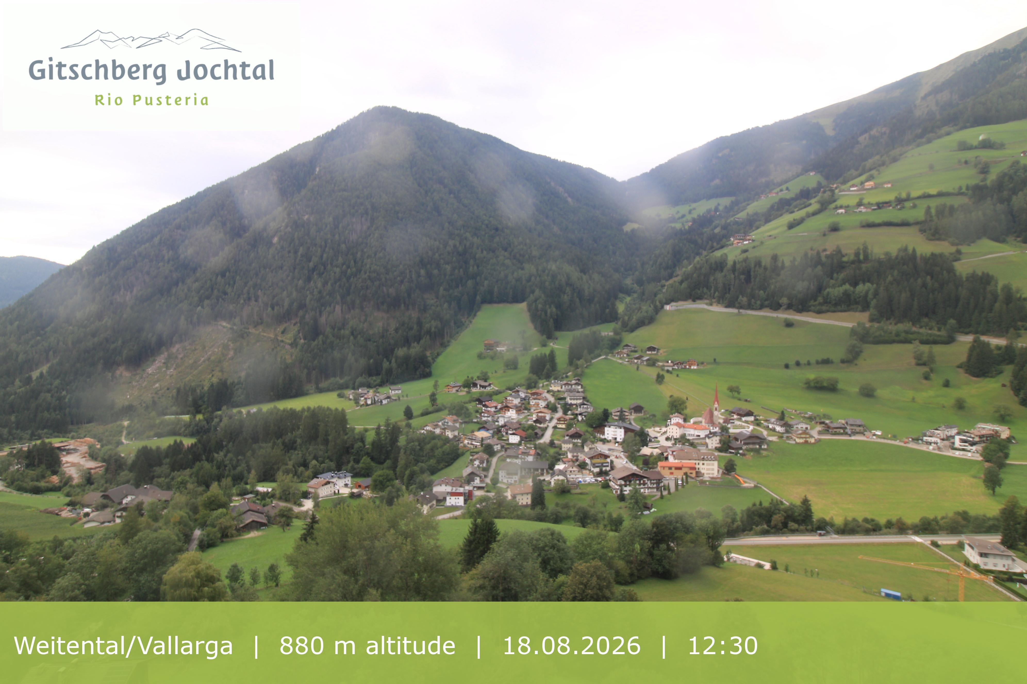 Archiv Foto Webcam Blick auf Weitental vom Gitschberg