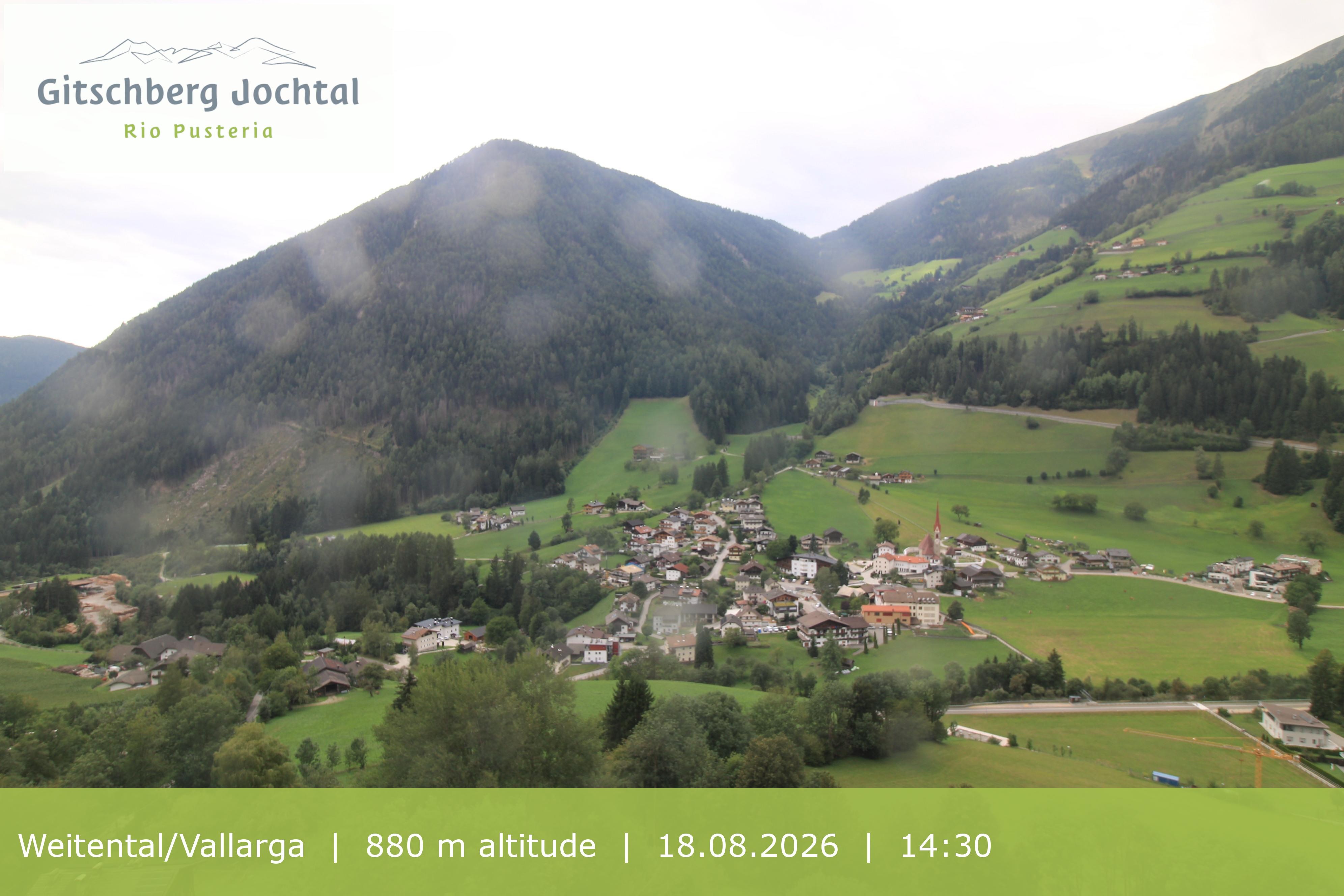 Archiv Foto Webcam Blick auf Weitental vom Gitschberg