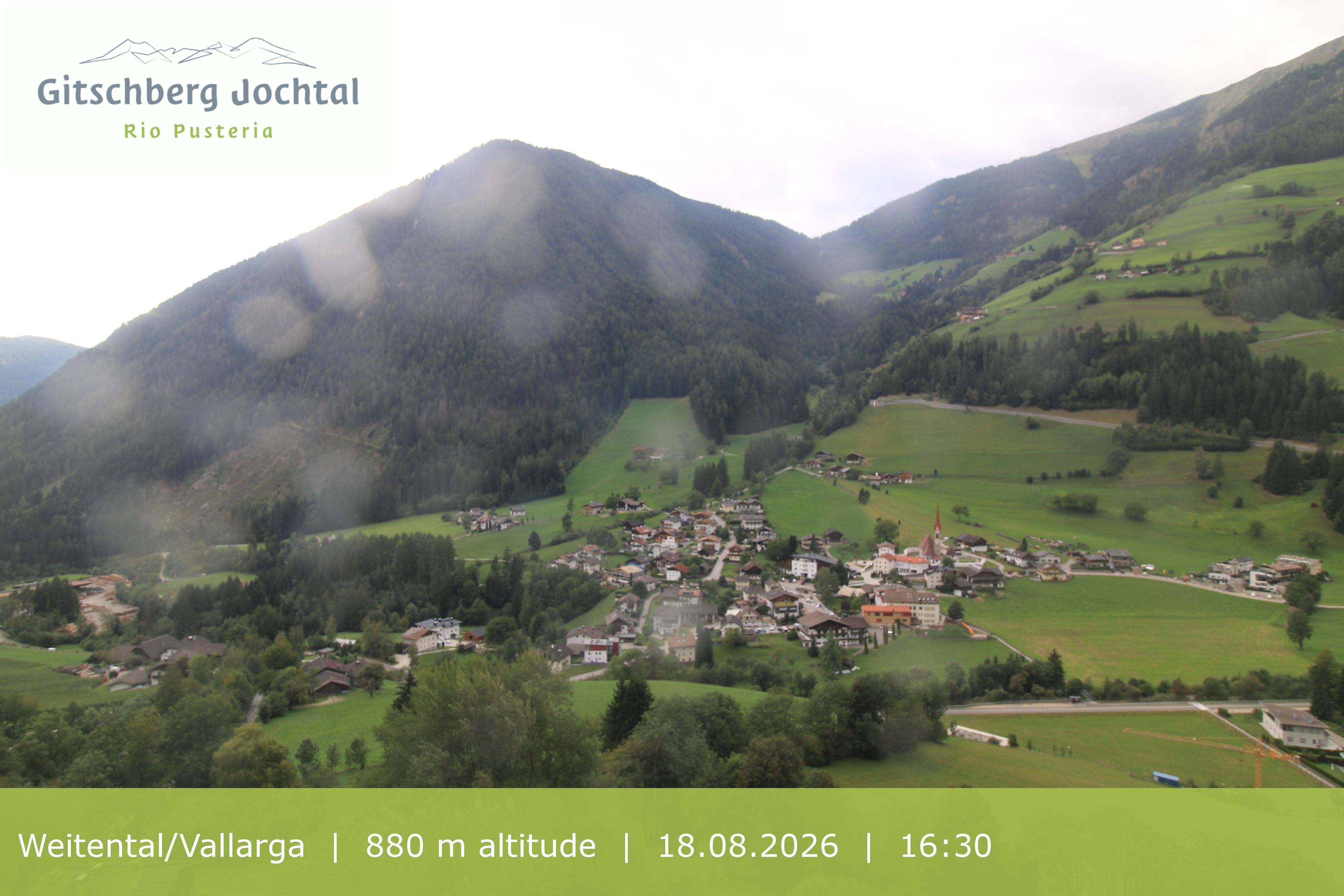 Archiv Foto Webcam Blick auf Weitental vom Gitschberg