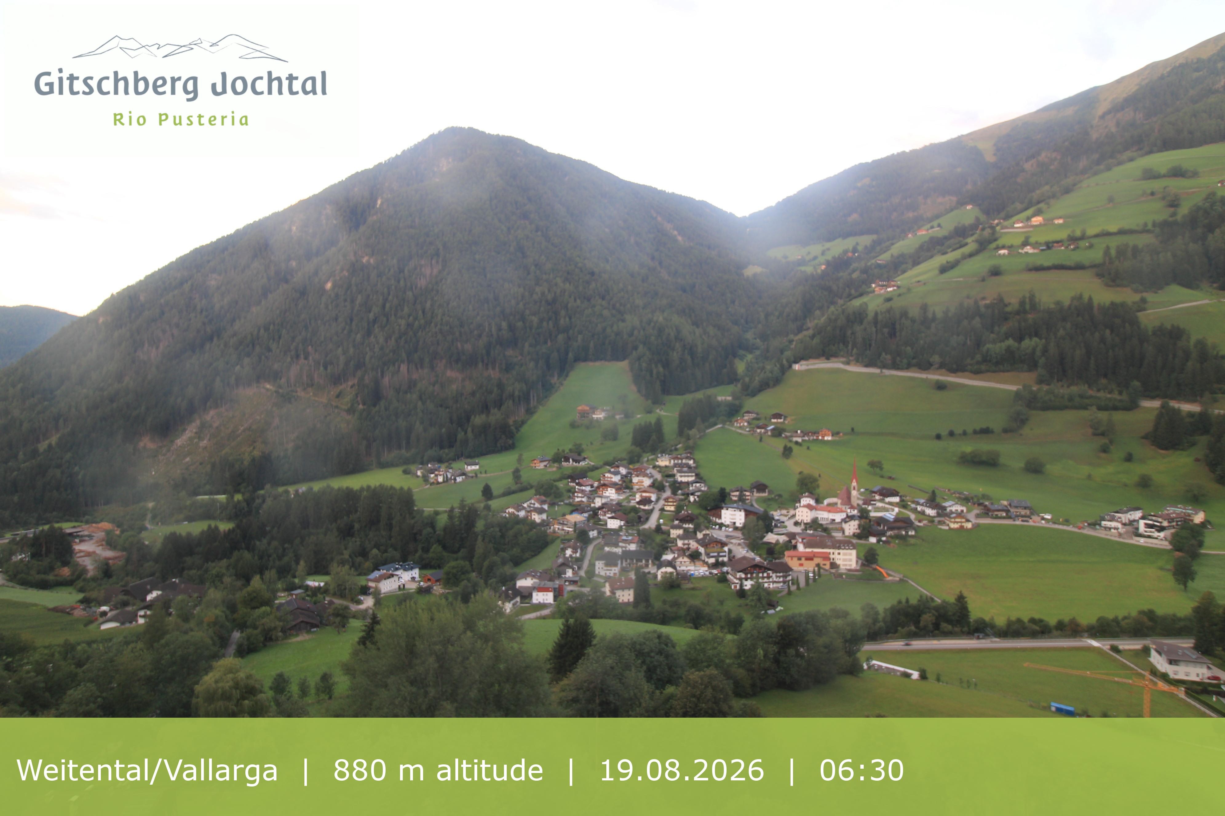 Archiv Foto Webcam Blick auf Weitental vom Gitschberg