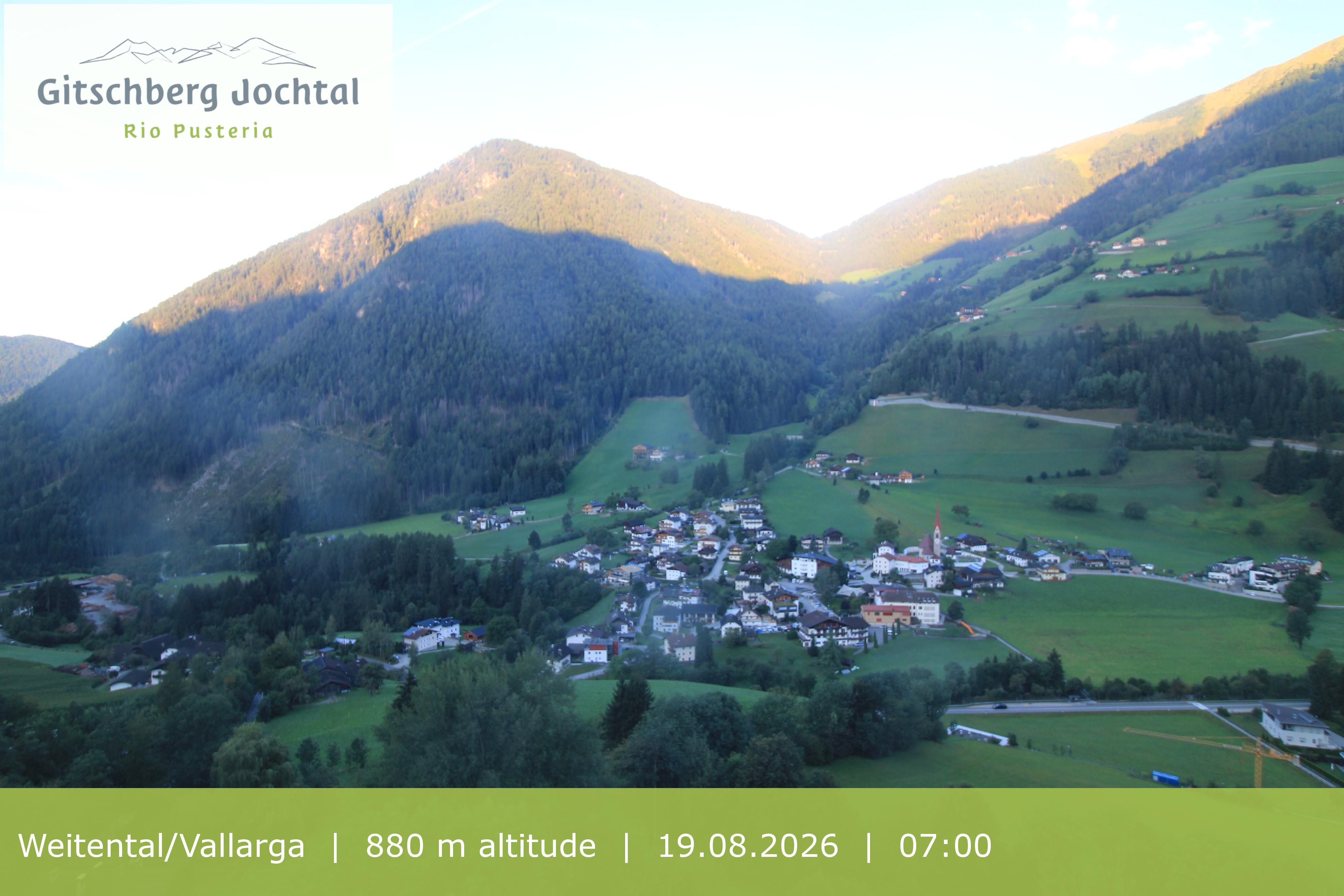 Archiv Foto Webcam Blick auf Weitental vom Gitschberg