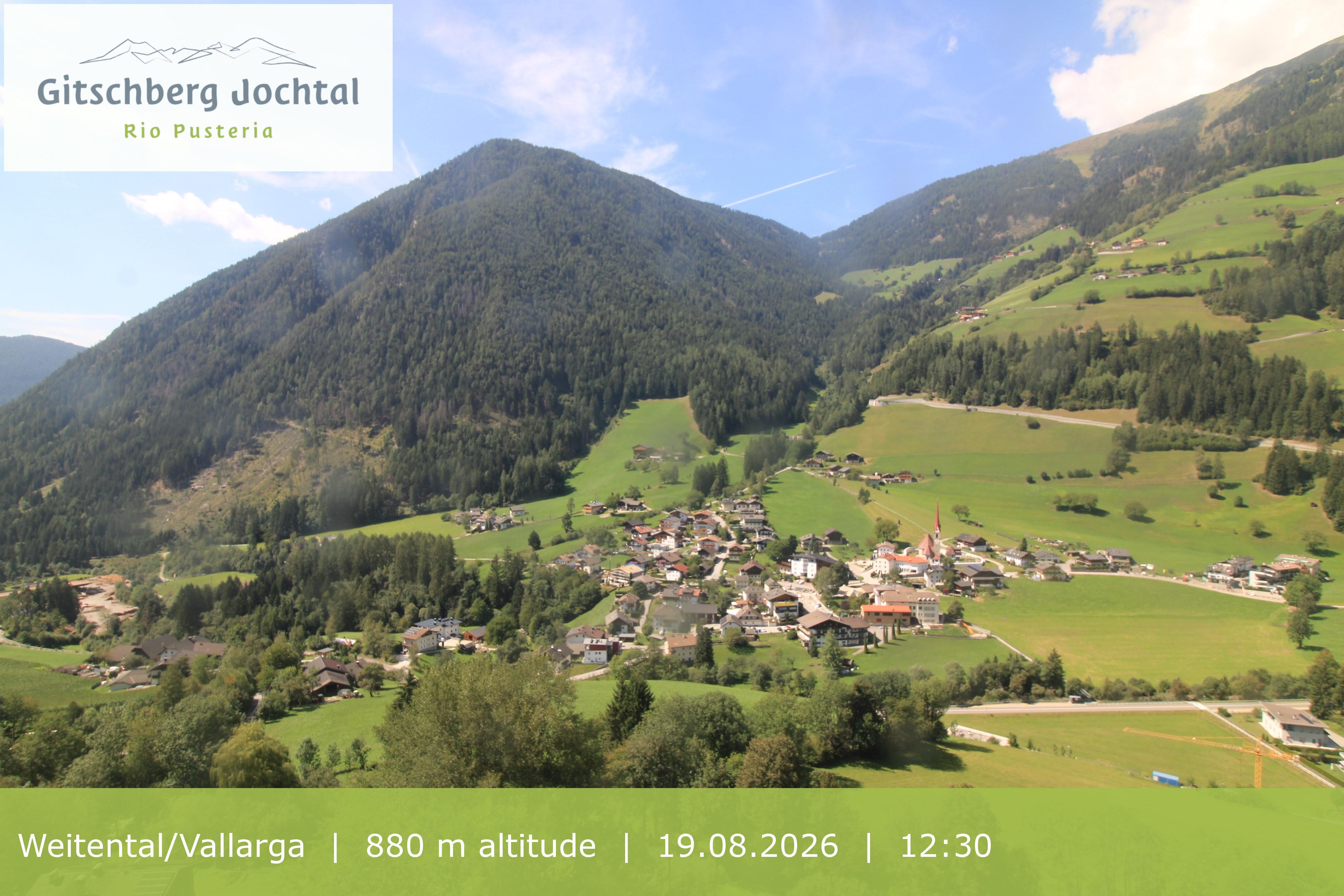 Archiv Foto Webcam Blick auf Weitental vom Gitschberg