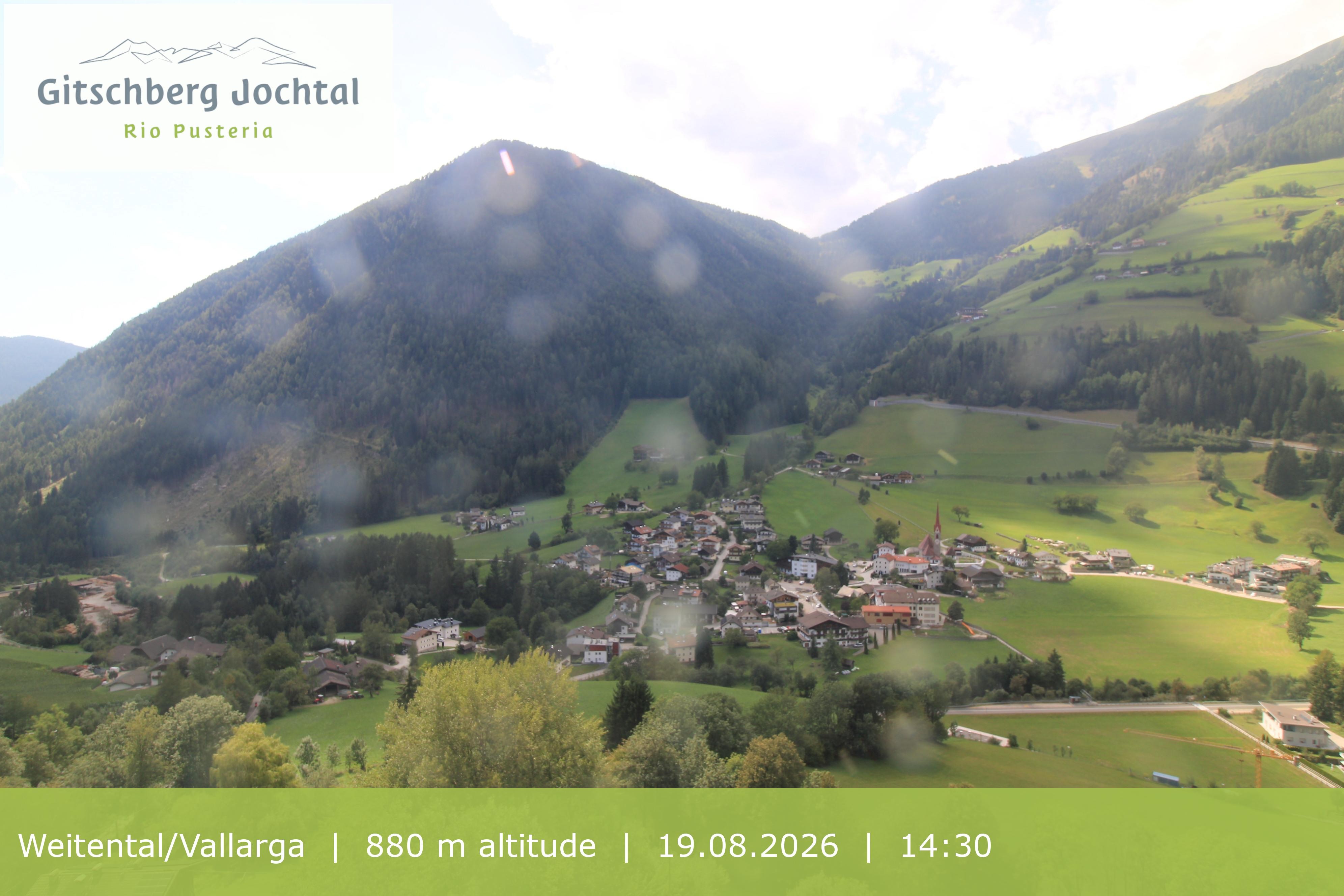 Archiv Foto Webcam Blick auf Weitental vom Gitschberg
