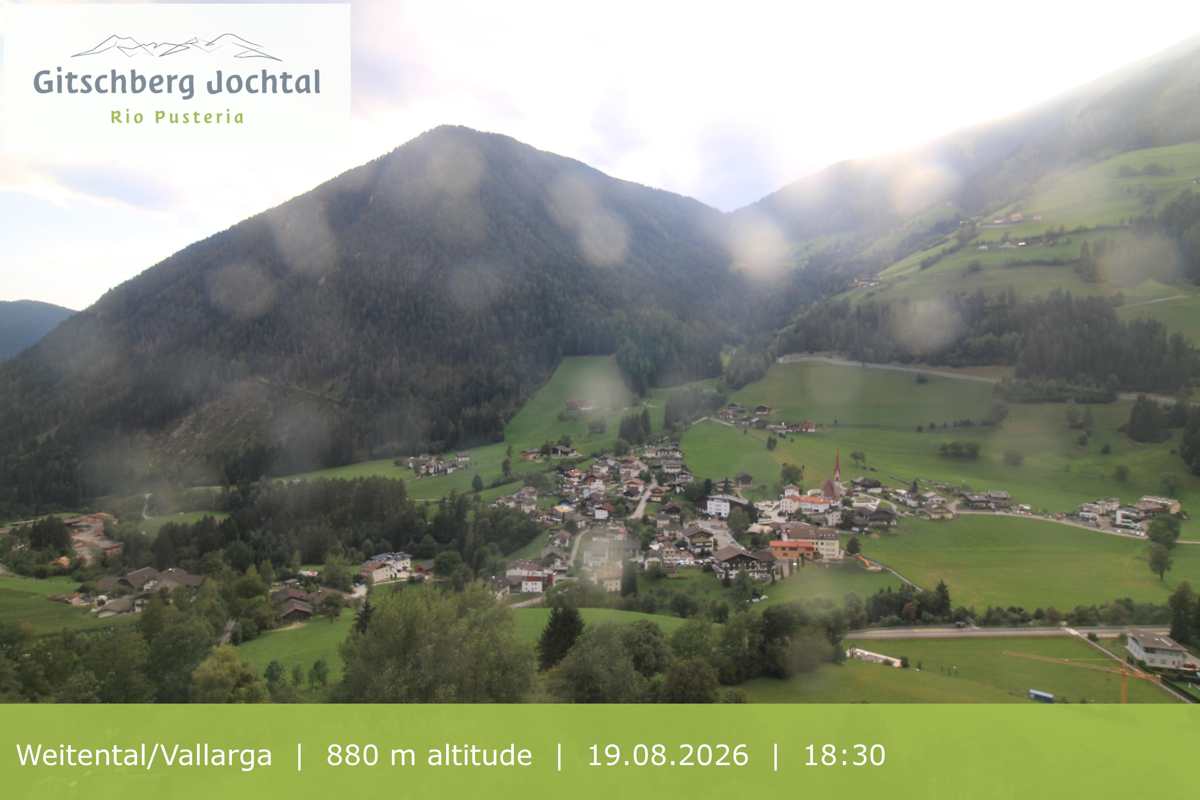 Archiv Foto Webcam Blick auf Weitental vom Gitschberg