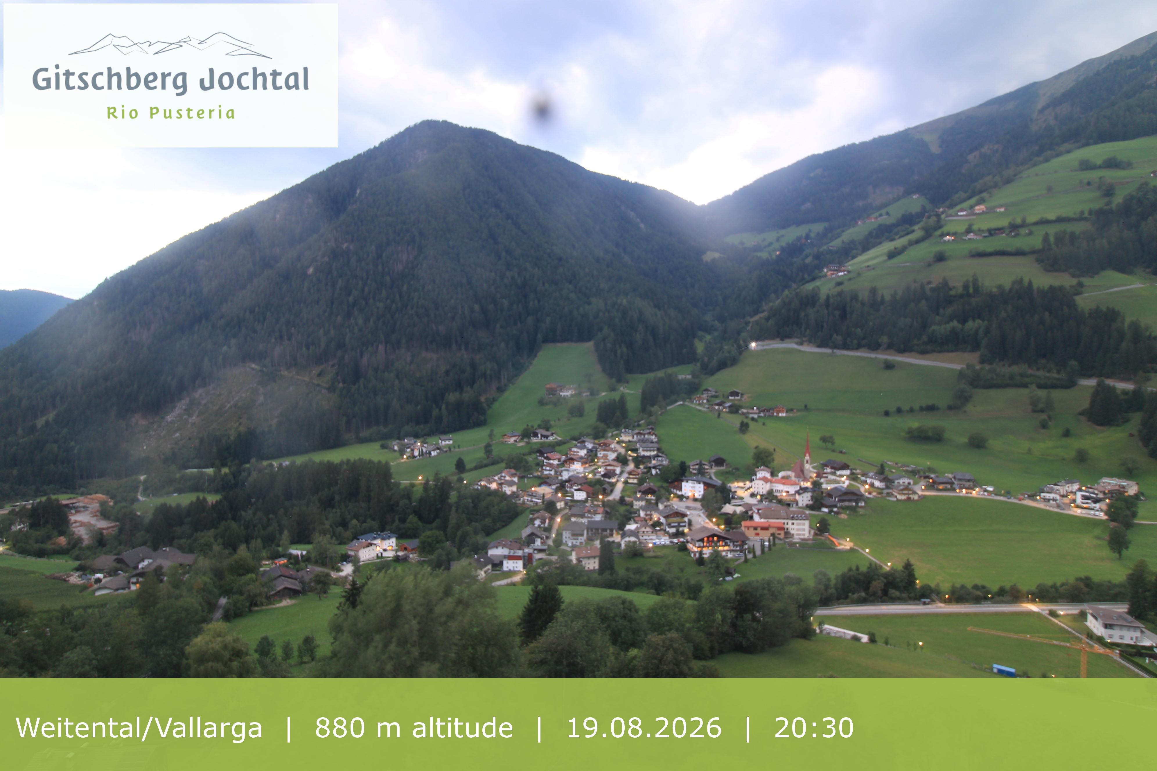 Archiv Foto Webcam Blick auf Weitental vom Gitschberg