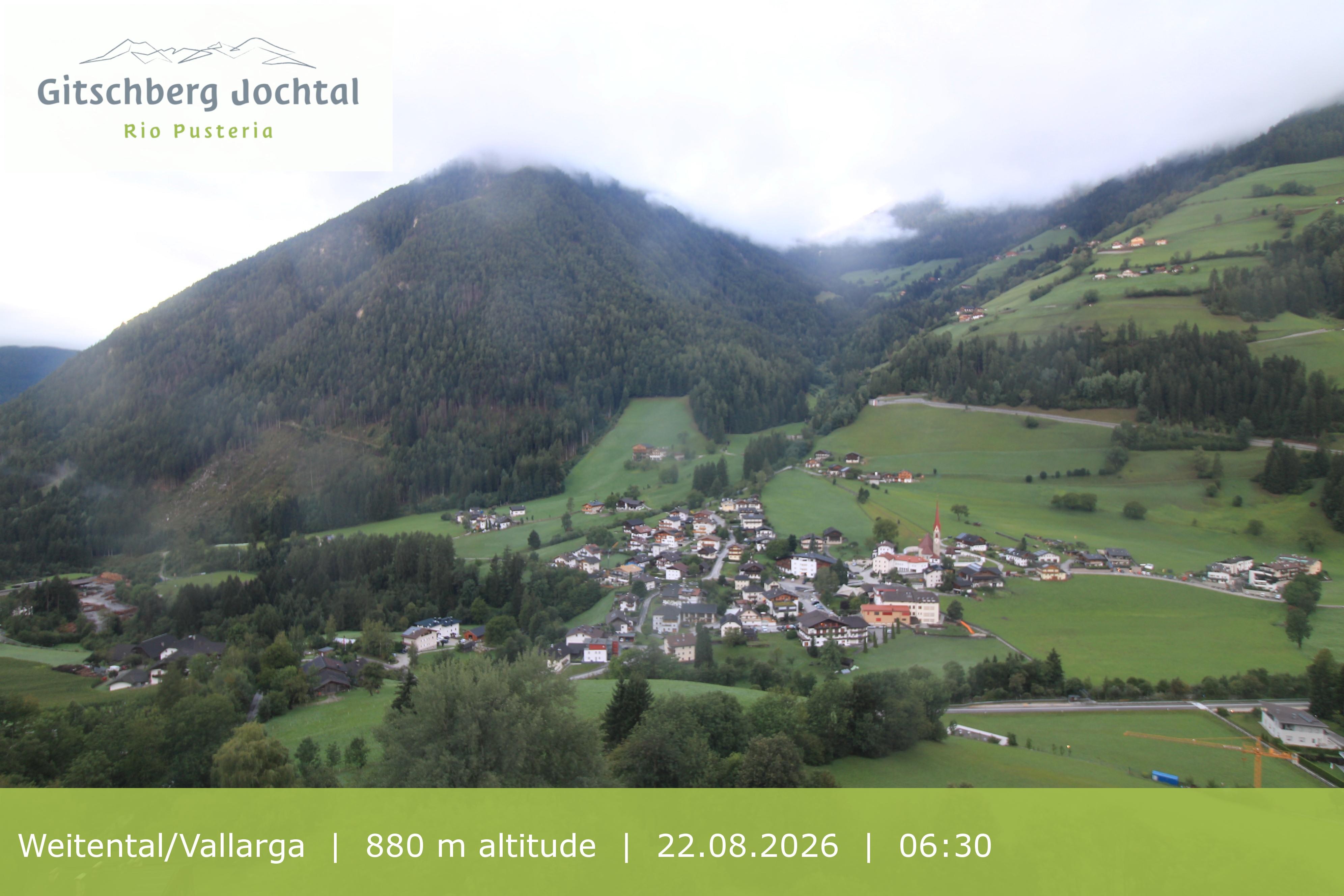 Archiv Foto Webcam Blick auf Weitental vom Gitschberg