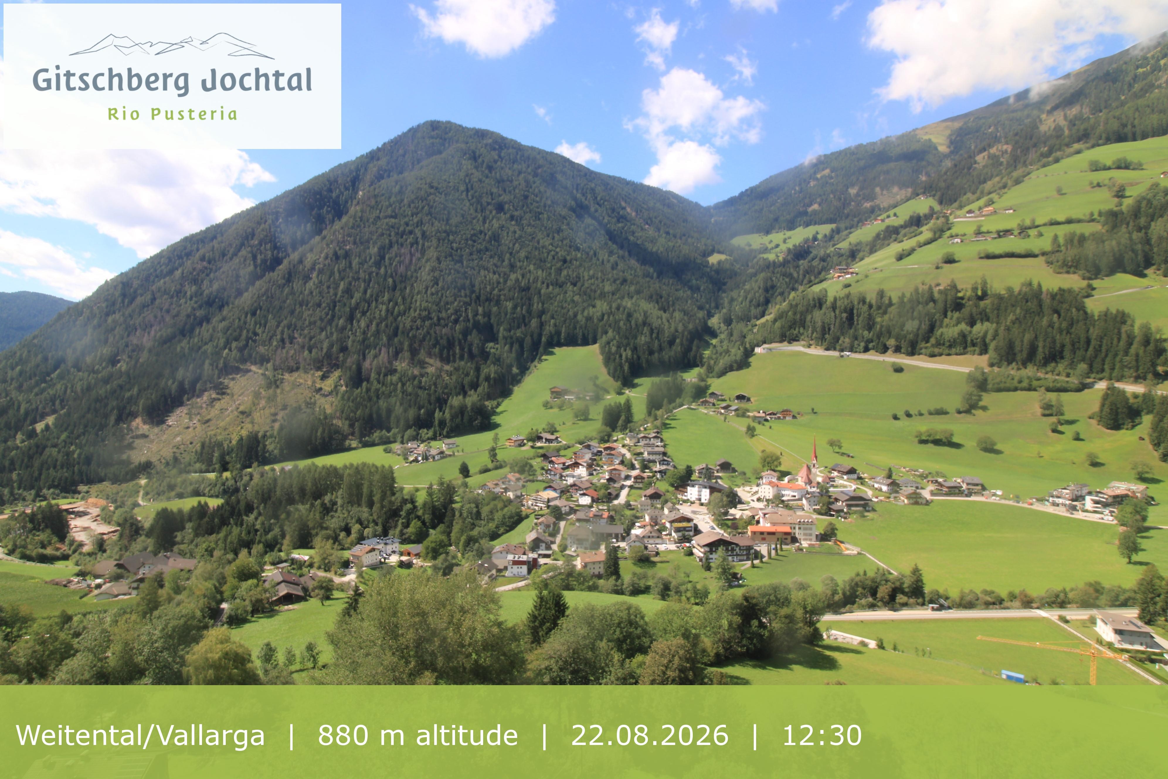 Archiv Foto Webcam Blick auf Weitental vom Gitschberg