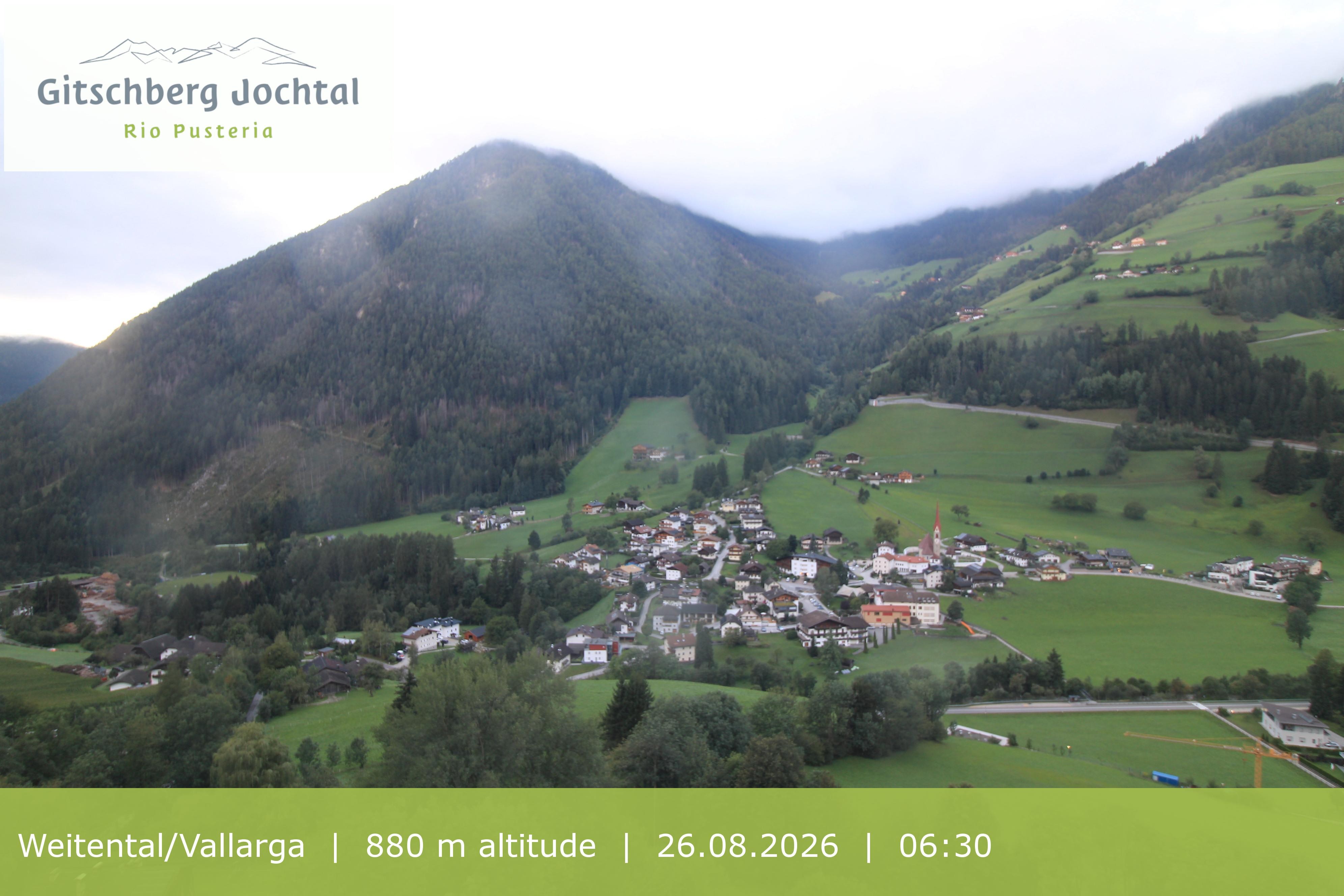 Archiv Foto Webcam Blick auf Weitental vom Gitschberg