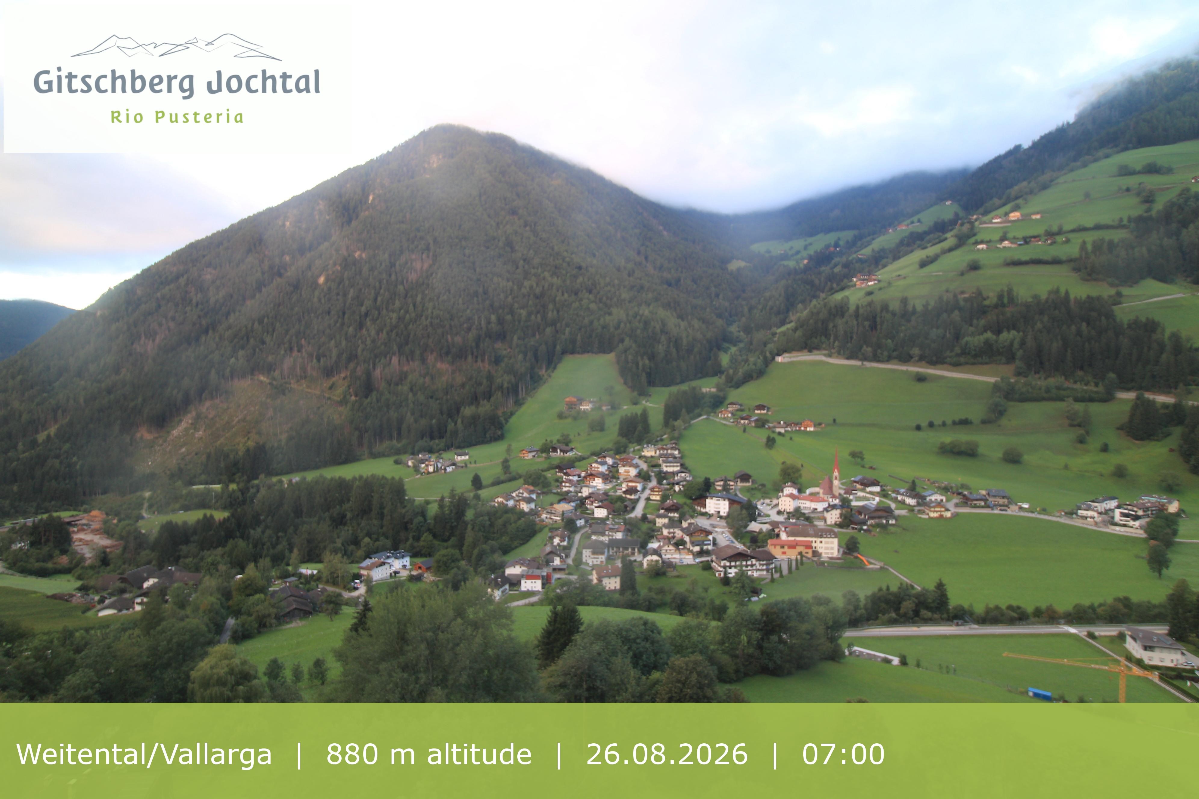 Archiv Foto Webcam Blick auf Weitental vom Gitschberg