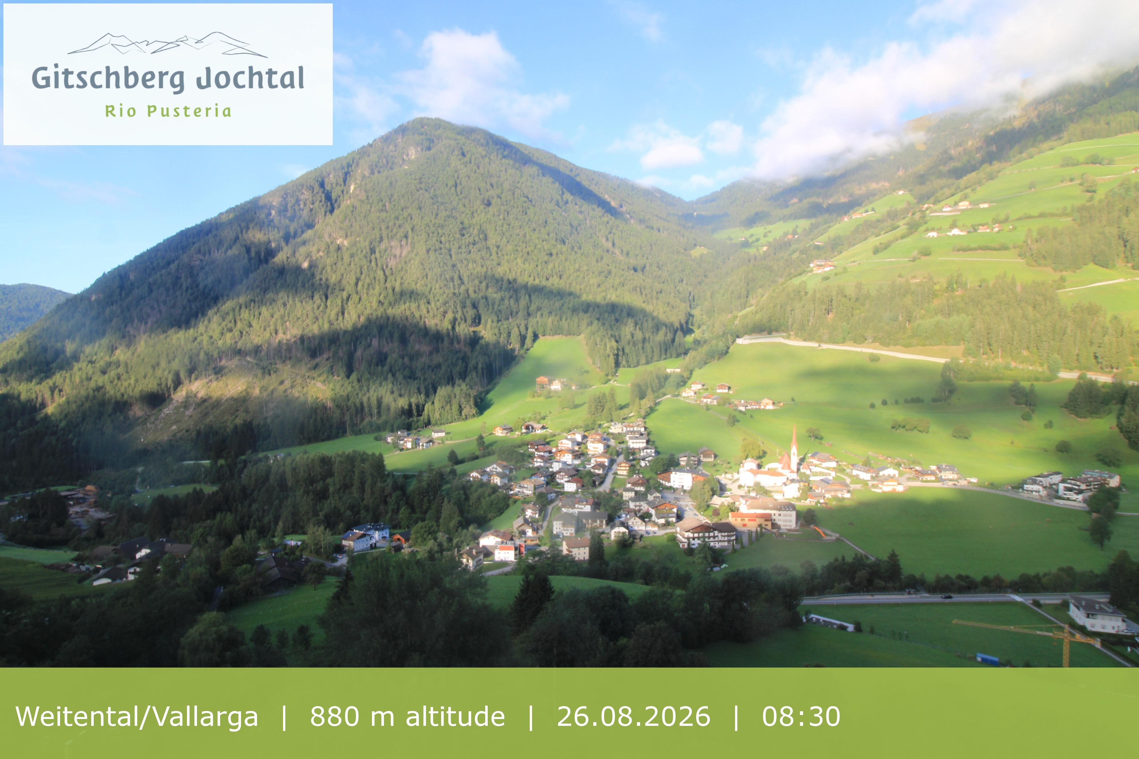 Archiv Foto Webcam Blick auf Weitental vom Gitschberg