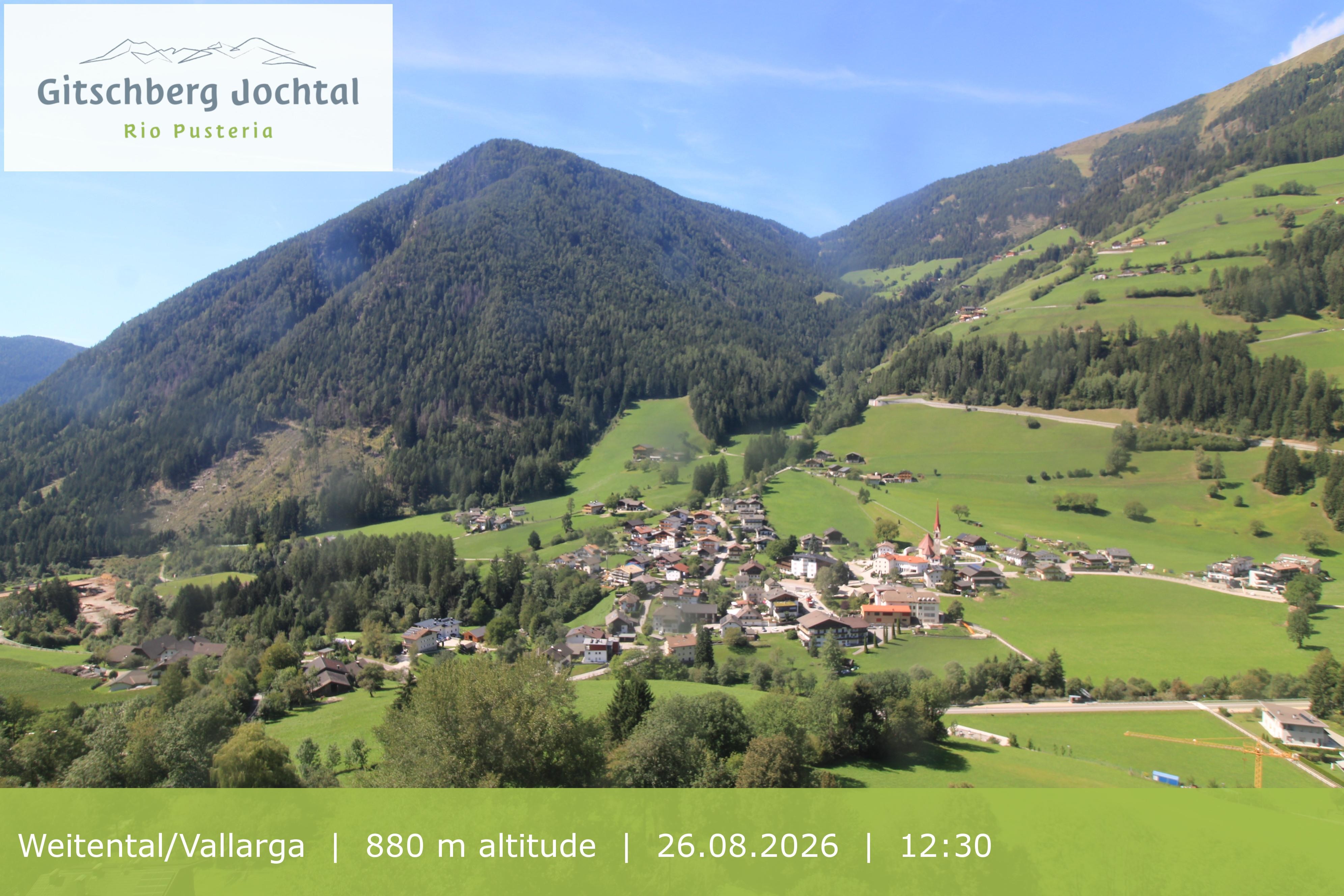 Archiv Foto Webcam Blick auf Weitental vom Gitschberg