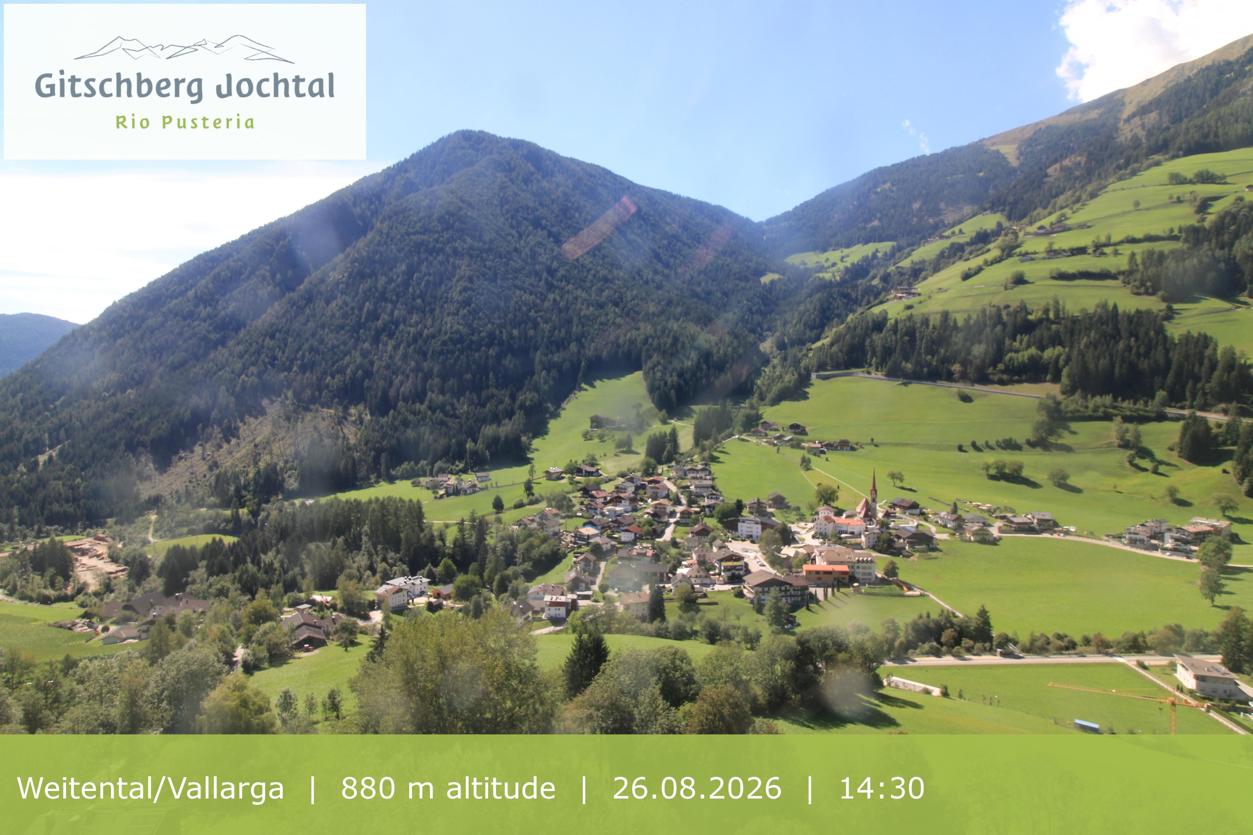 Archiv Foto Webcam Blick auf Weitental vom Gitschberg