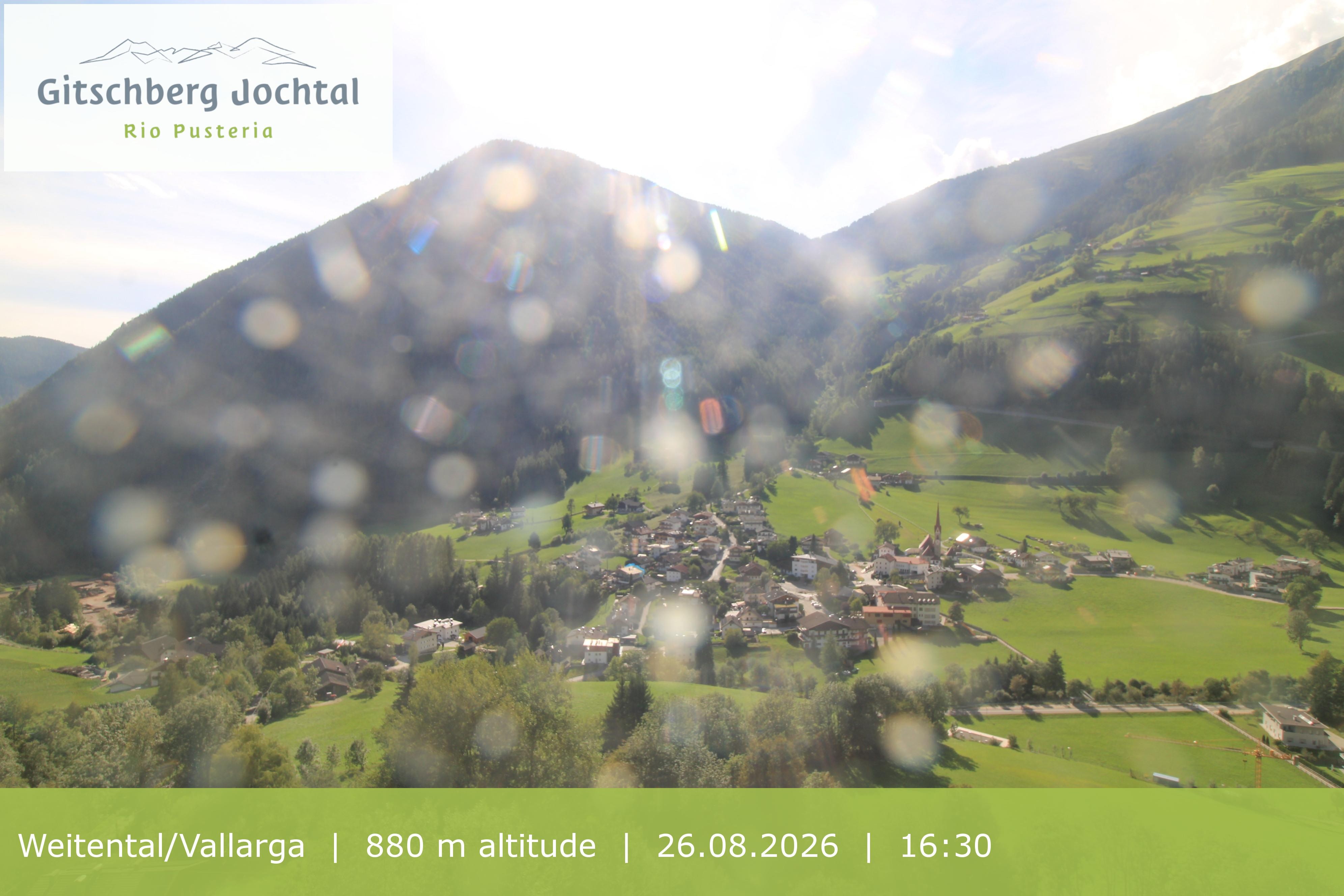Archiv Foto Webcam Blick auf Weitental vom Gitschberg