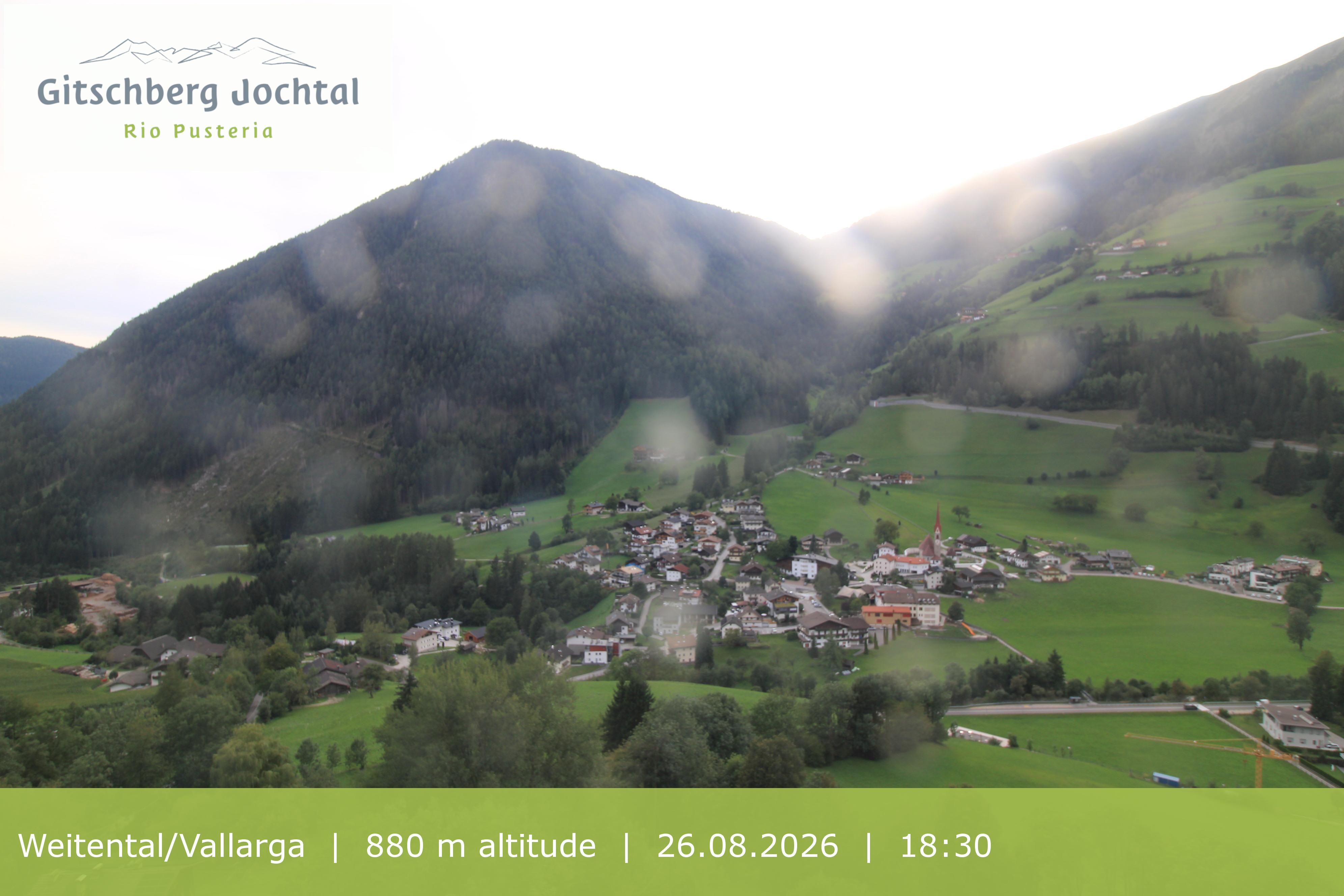 Archiv Foto Webcam Blick auf Weitental vom Gitschberg