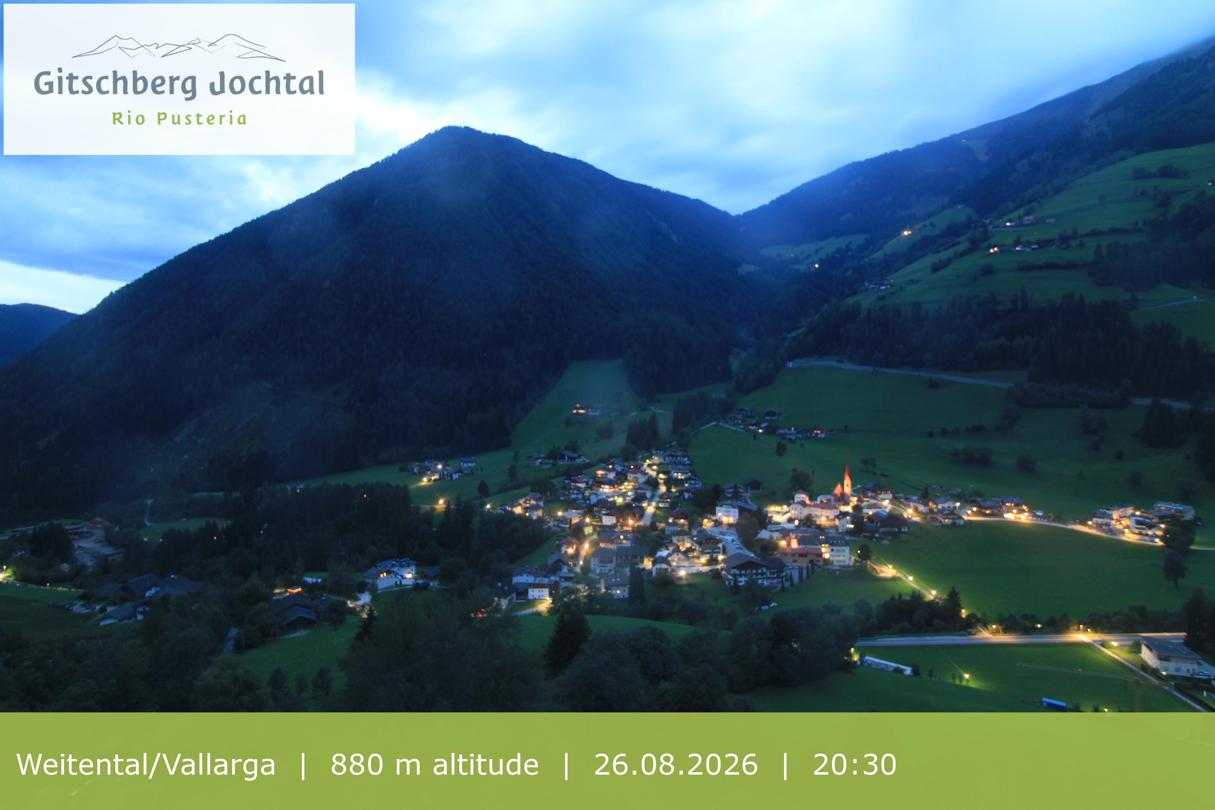 Archiv Foto Webcam Blick auf Weitental vom Gitschberg