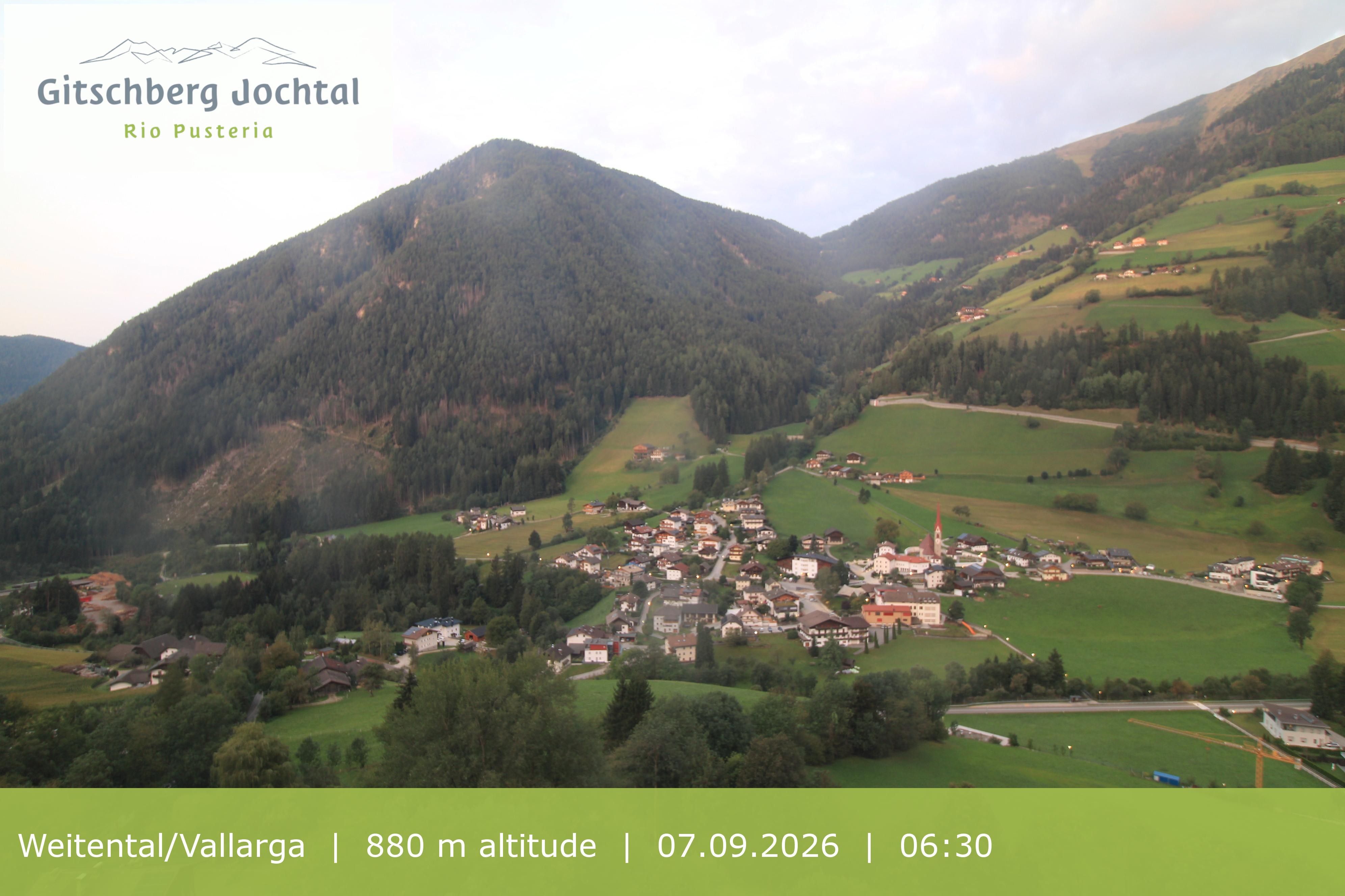 Archiv Foto Webcam Blick auf Weitental vom Gitschberg