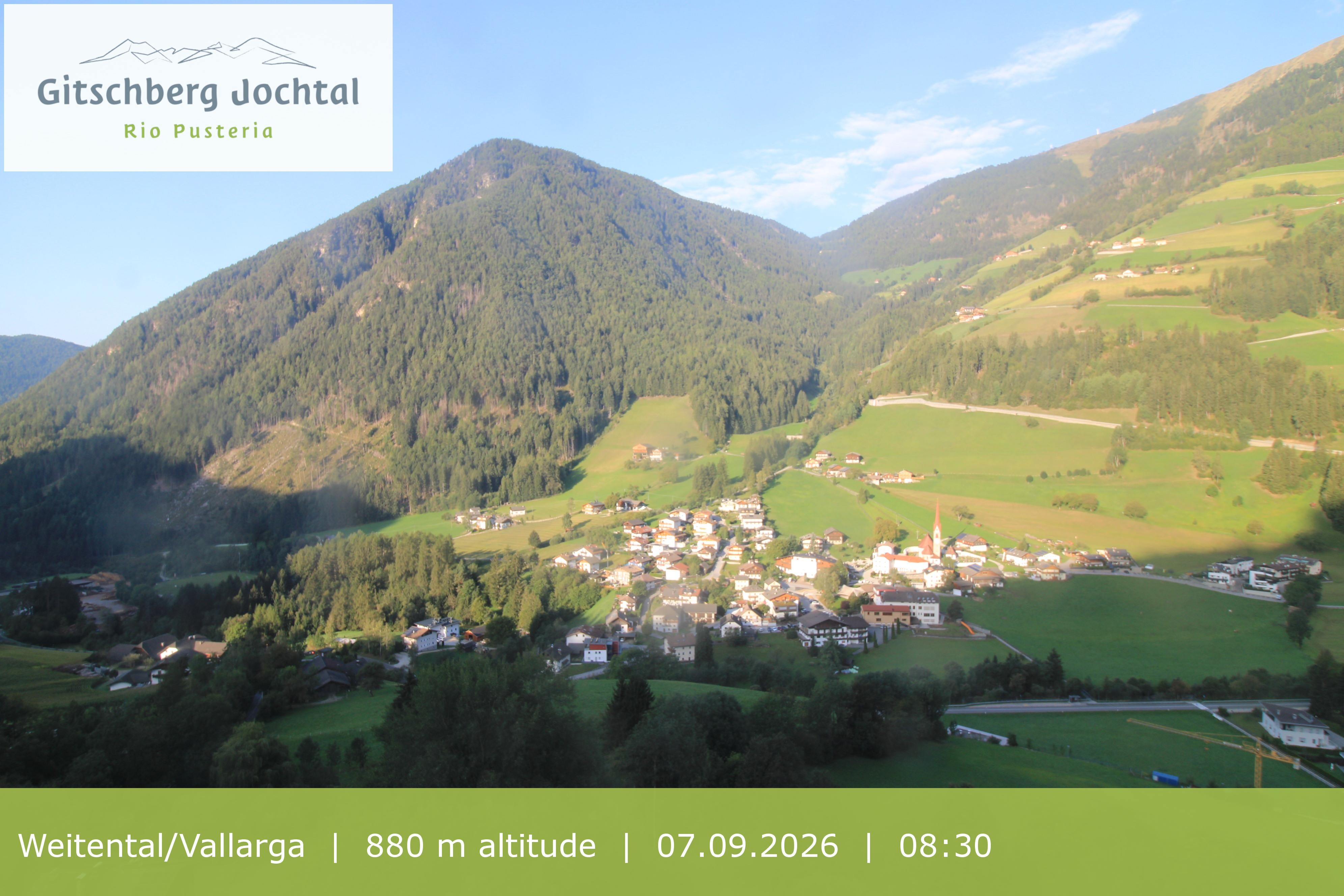Archiv Foto Webcam Blick auf Weitental vom Gitschberg