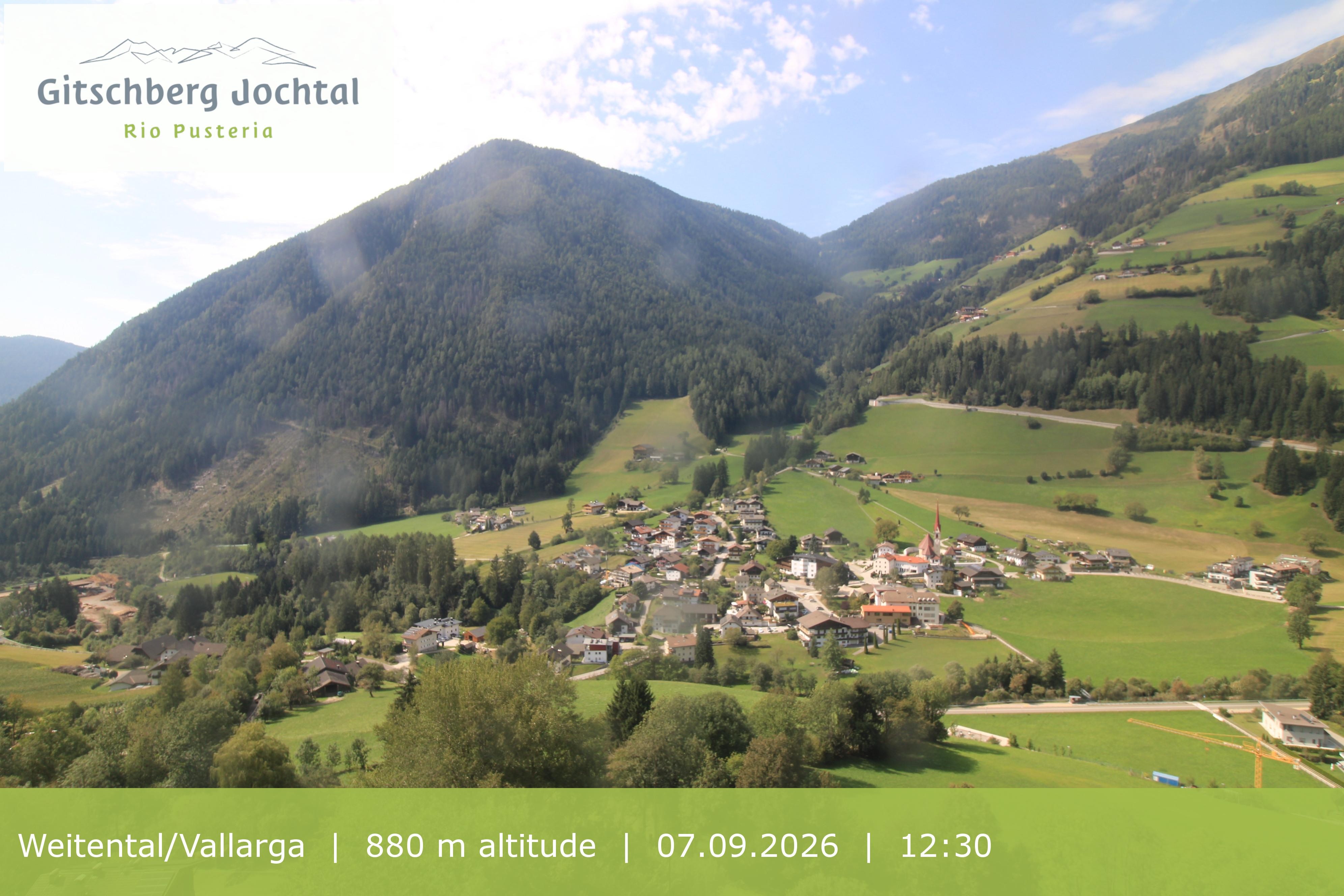 Archiv Foto Webcam Blick auf Weitental vom Gitschberg
