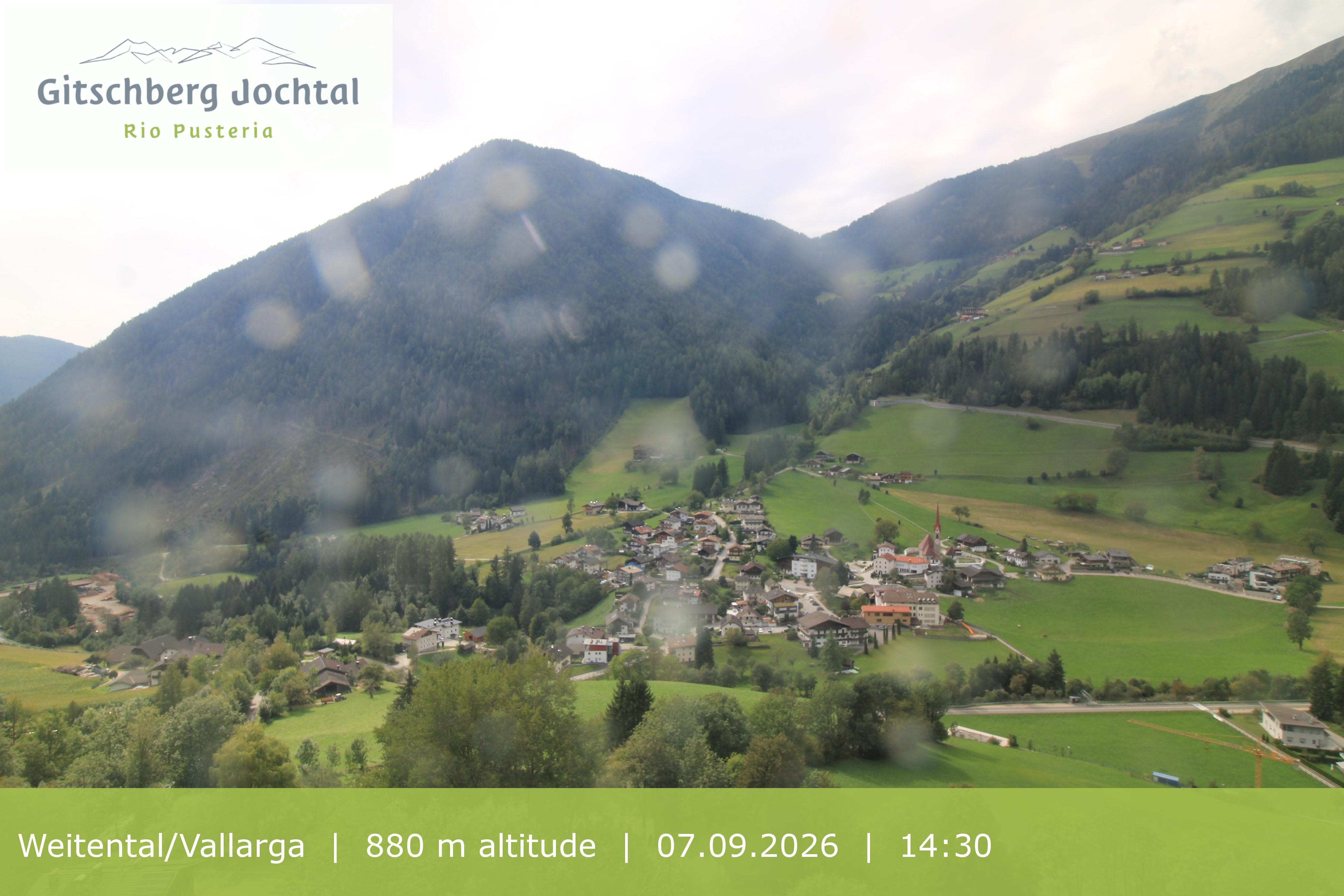 Archiv Foto Webcam Blick auf Weitental vom Gitschberg