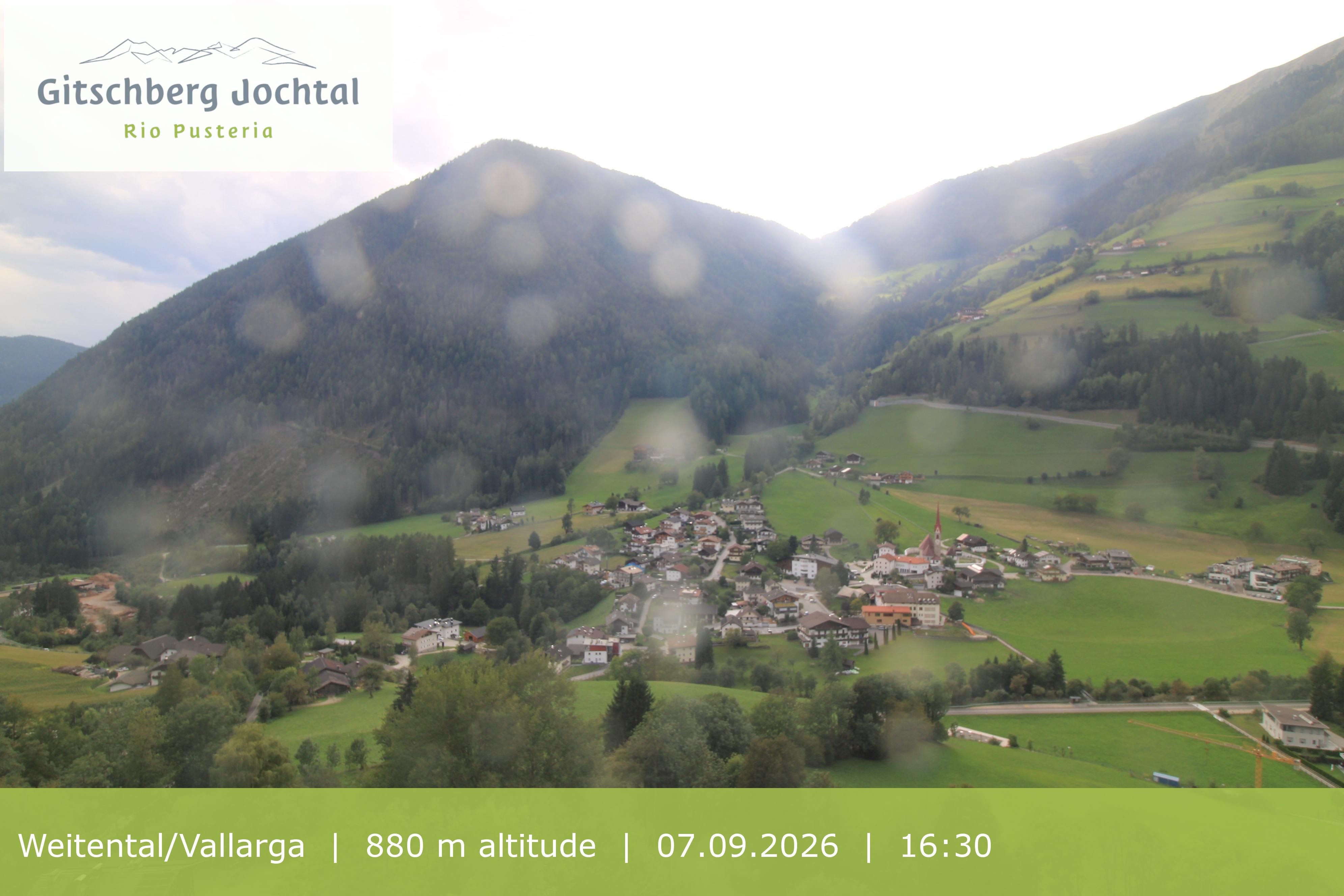 Archiv Foto Webcam Blick auf Weitental vom Gitschberg