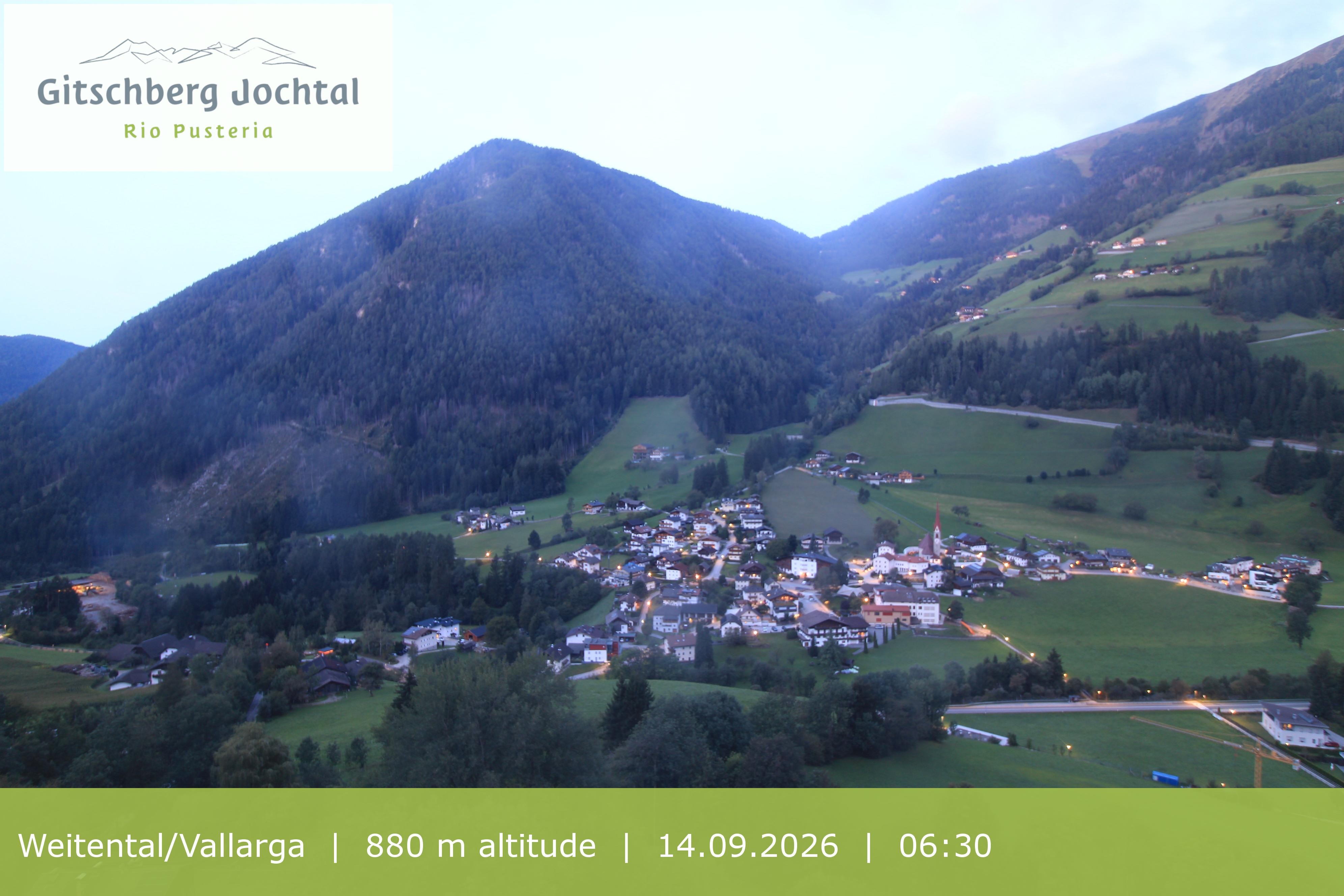 Archiv Foto Webcam Blick auf Weitental vom Gitschberg