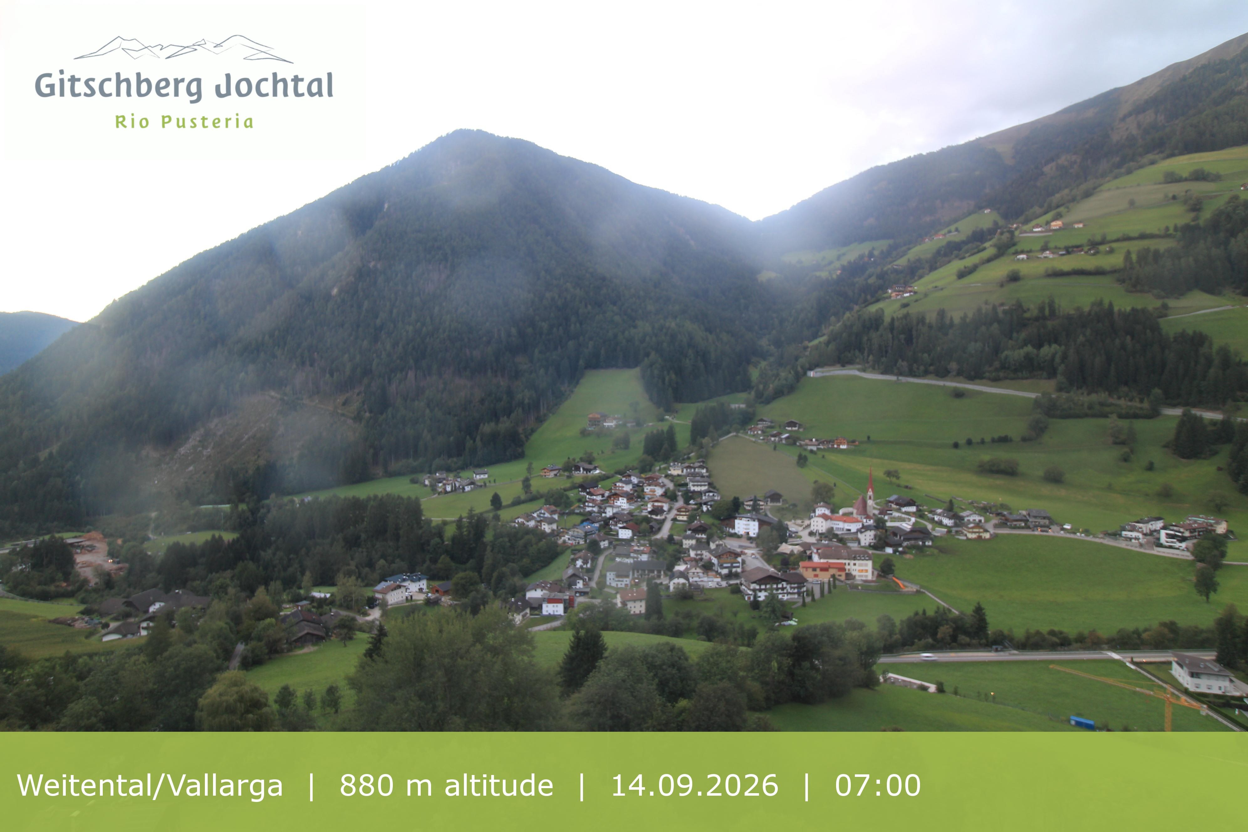 Archiv Foto Webcam Blick auf Weitental vom Gitschberg