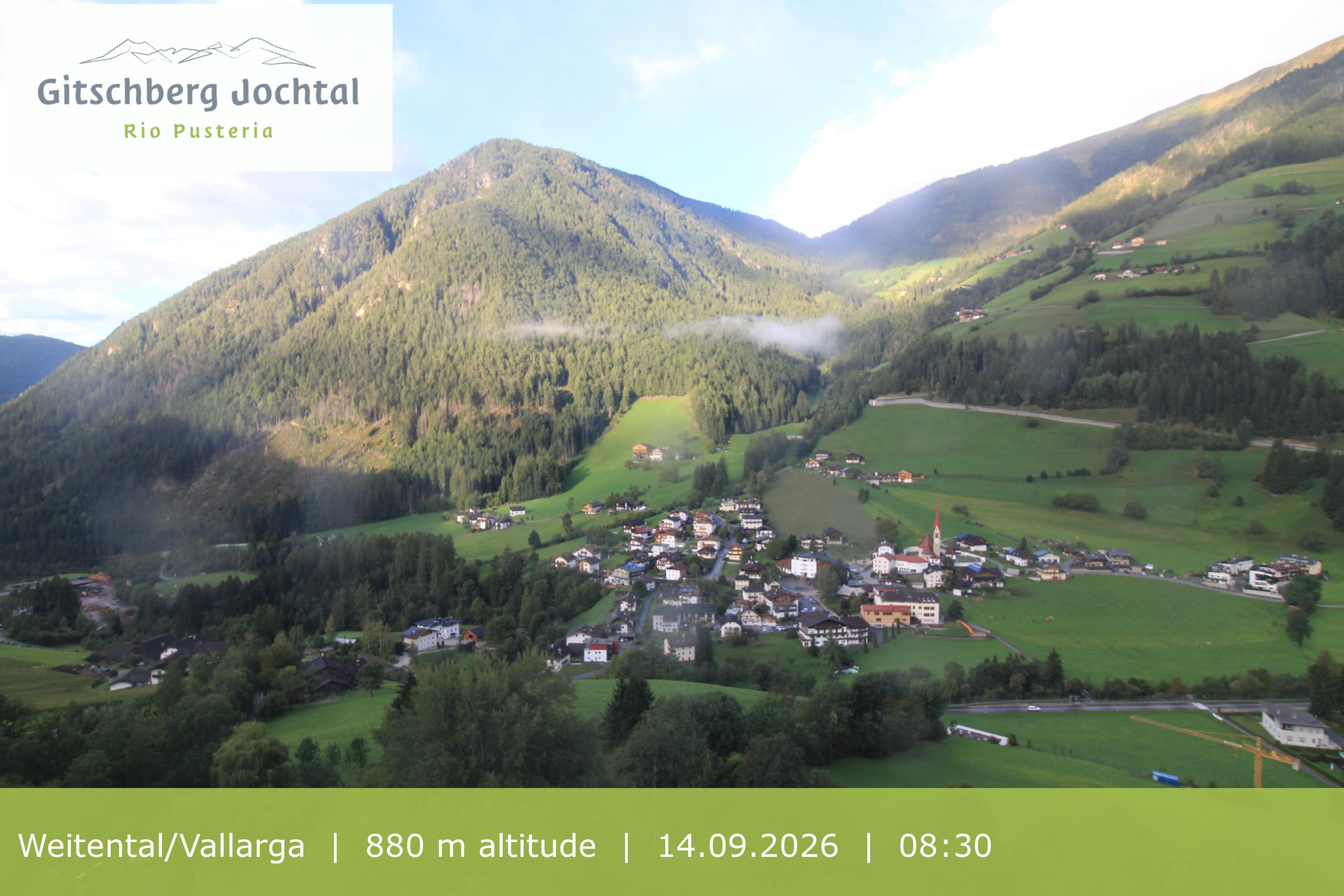 Archiv Foto Webcam Blick auf Weitental vom Gitschberg