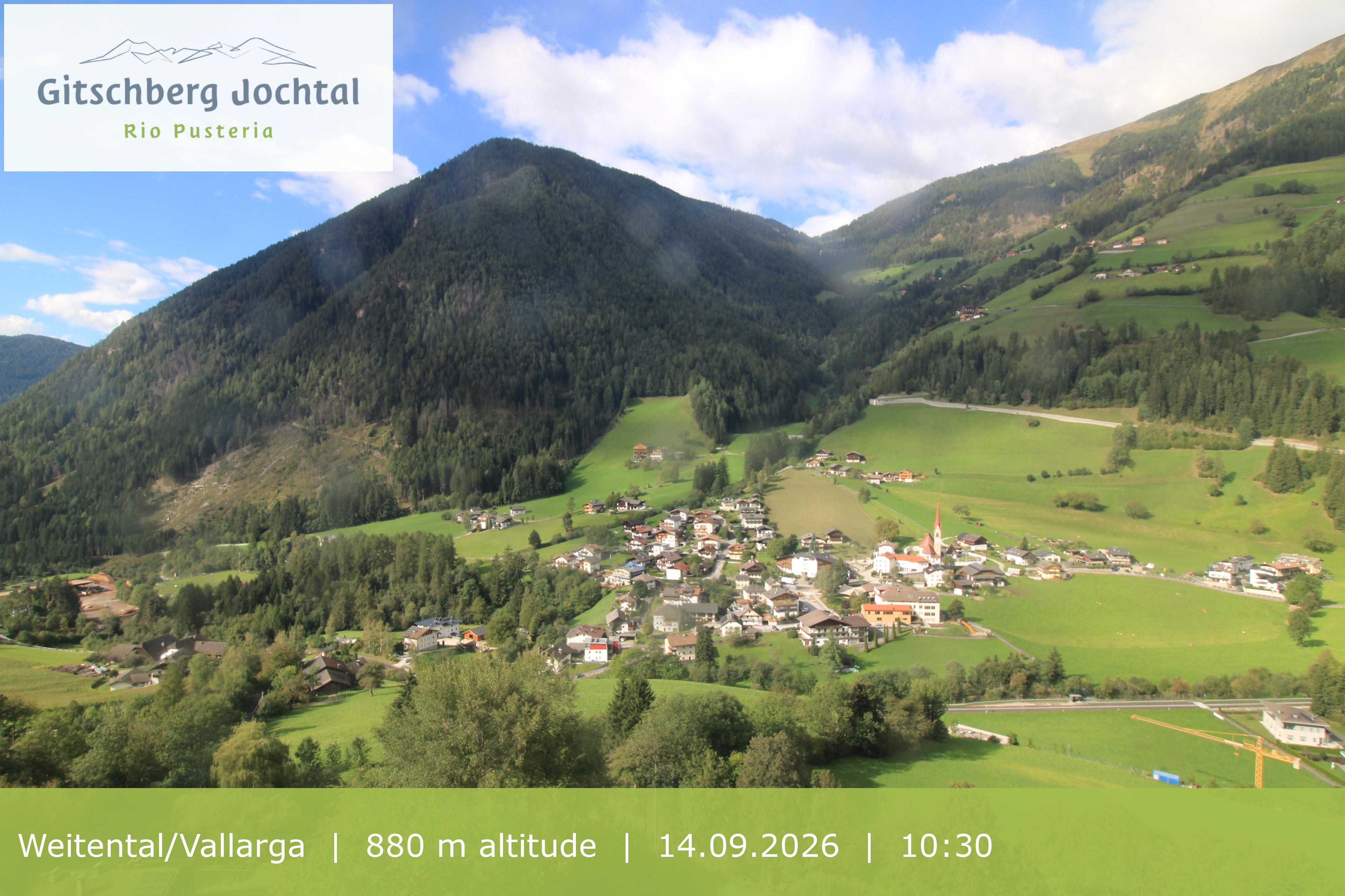 Archiv Foto Webcam Blick auf Weitental vom Gitschberg